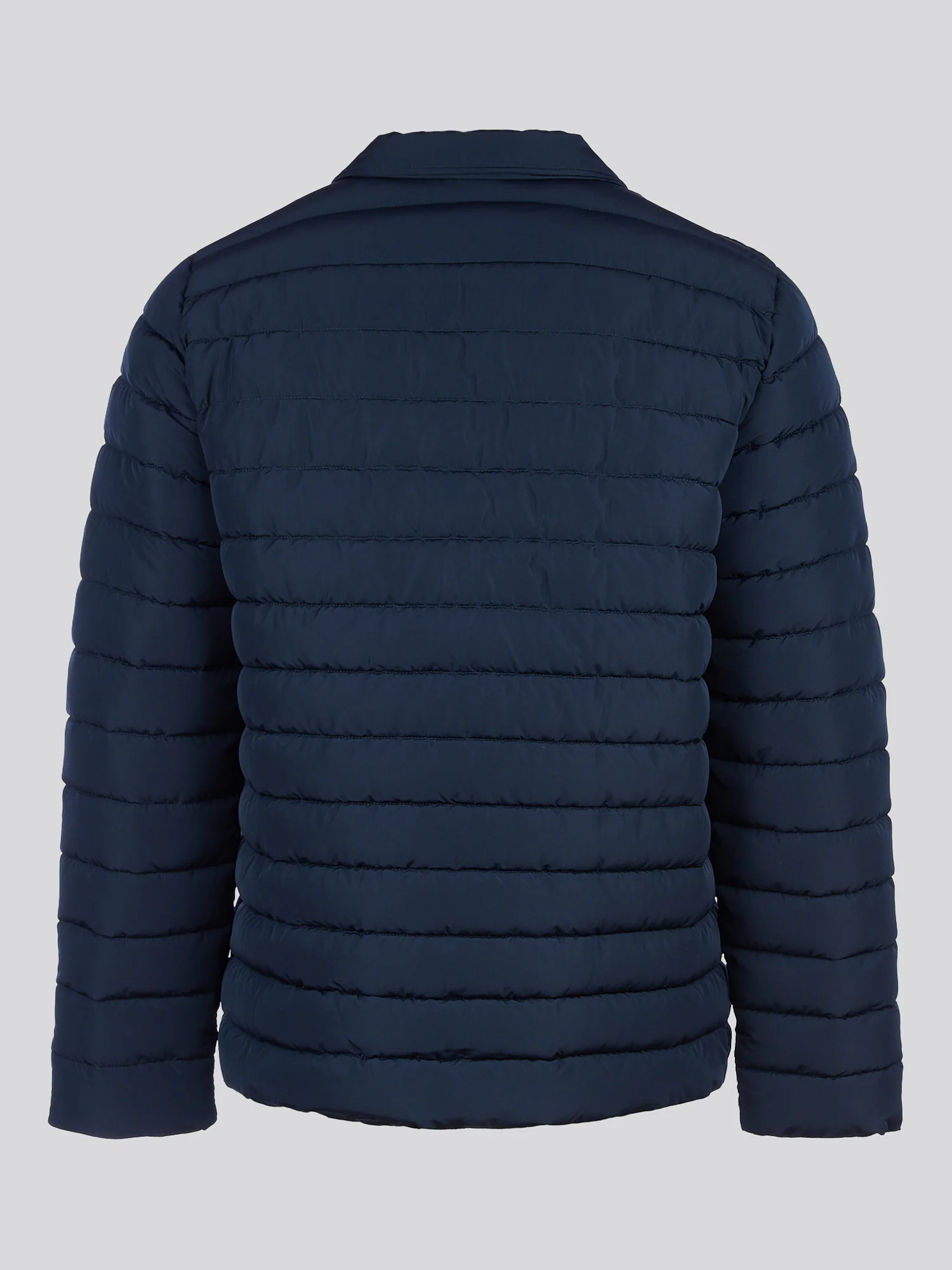 Mens Lightweight Quilted Collared Jacket in Dark Sapphire Navy - Image 11