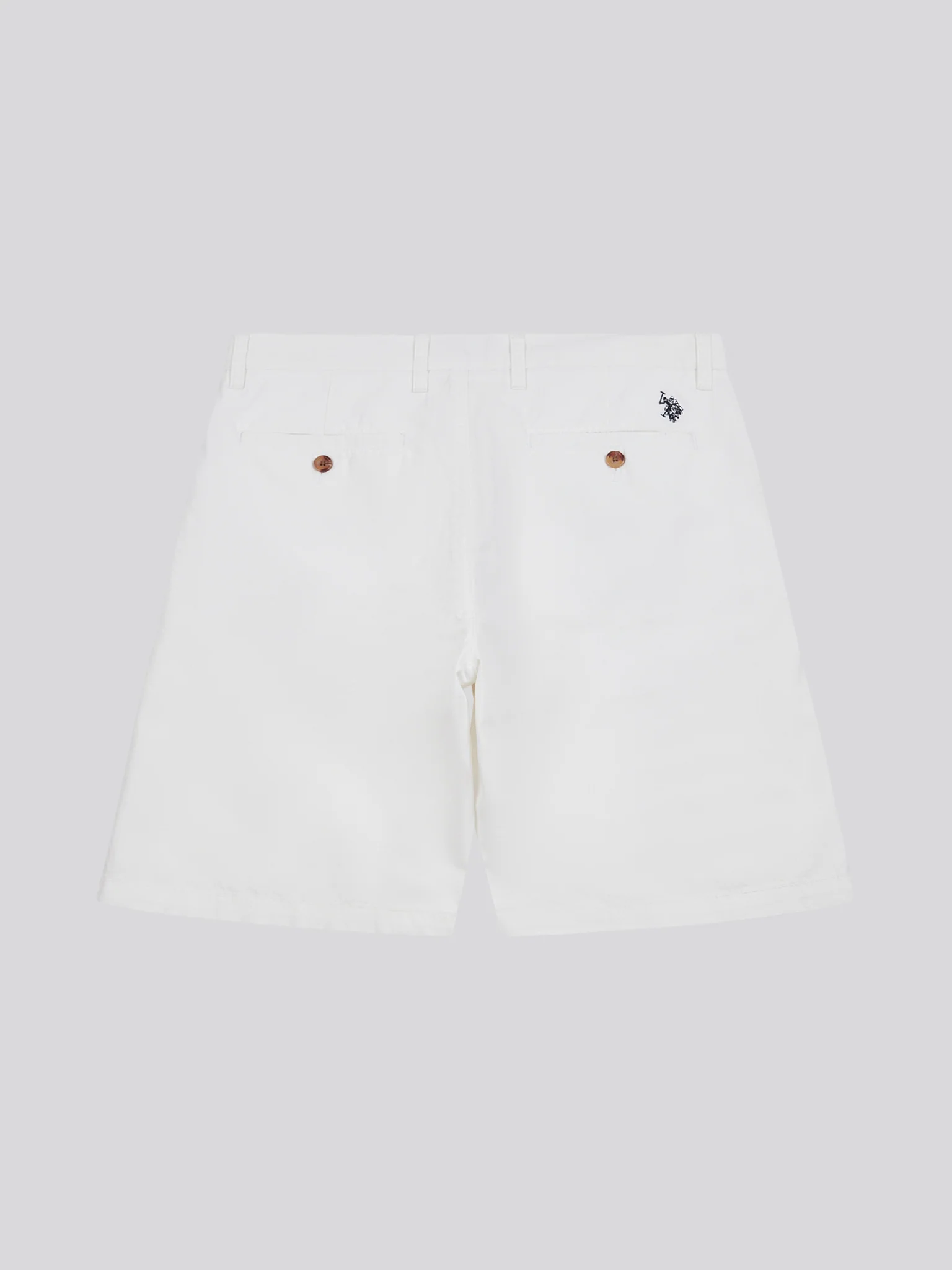 Mens Linen Blend Chino Shorts in Bright White - Image 7