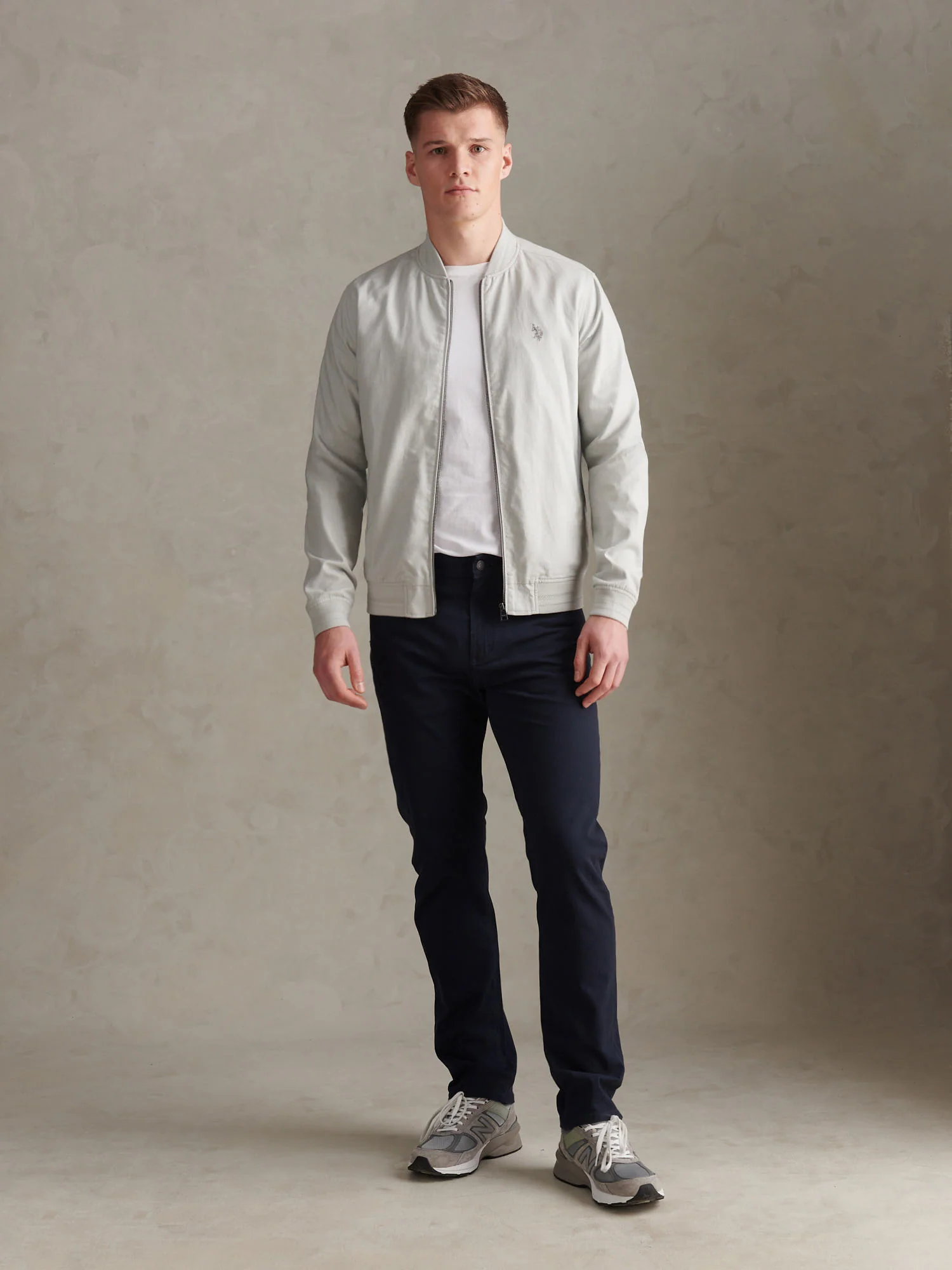 Mens Linen Blend Classic Bomber Northern Droplet - Image 3
