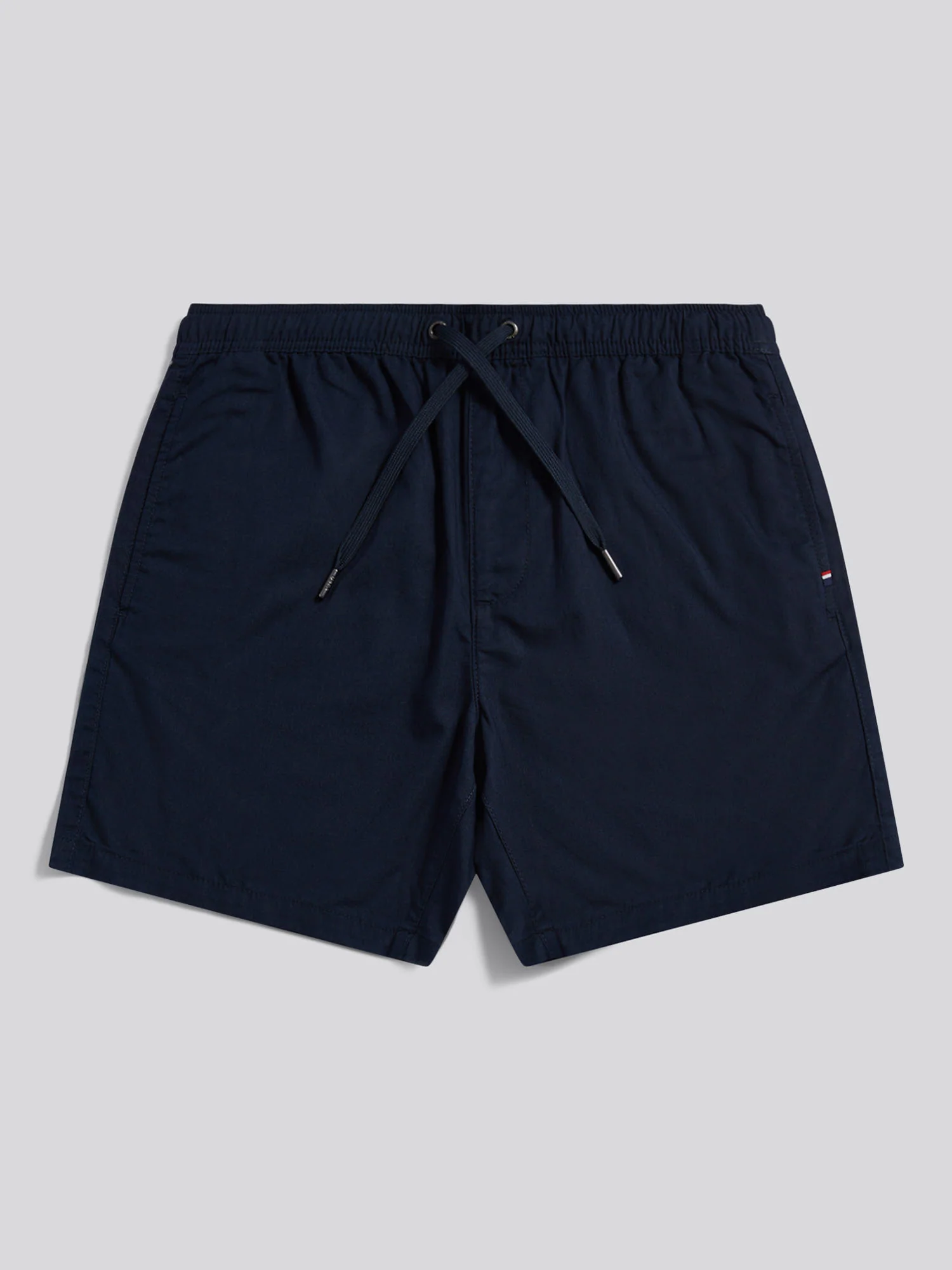 Mens Linen Blend Deck Shorts Dark Sapphire Navy / Haute Red DHM - Image 6
