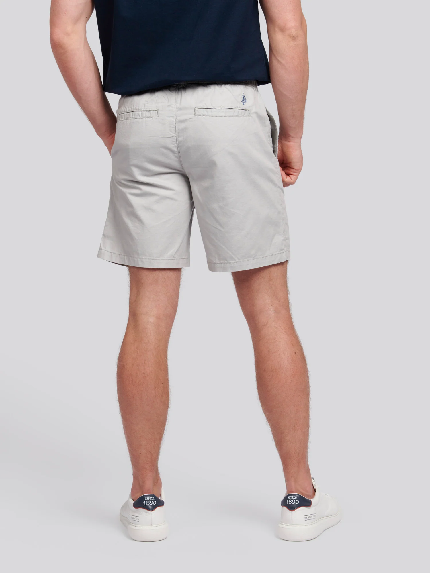 Mens Linen Blend Deck Shorts Harbor Mist - Image 4