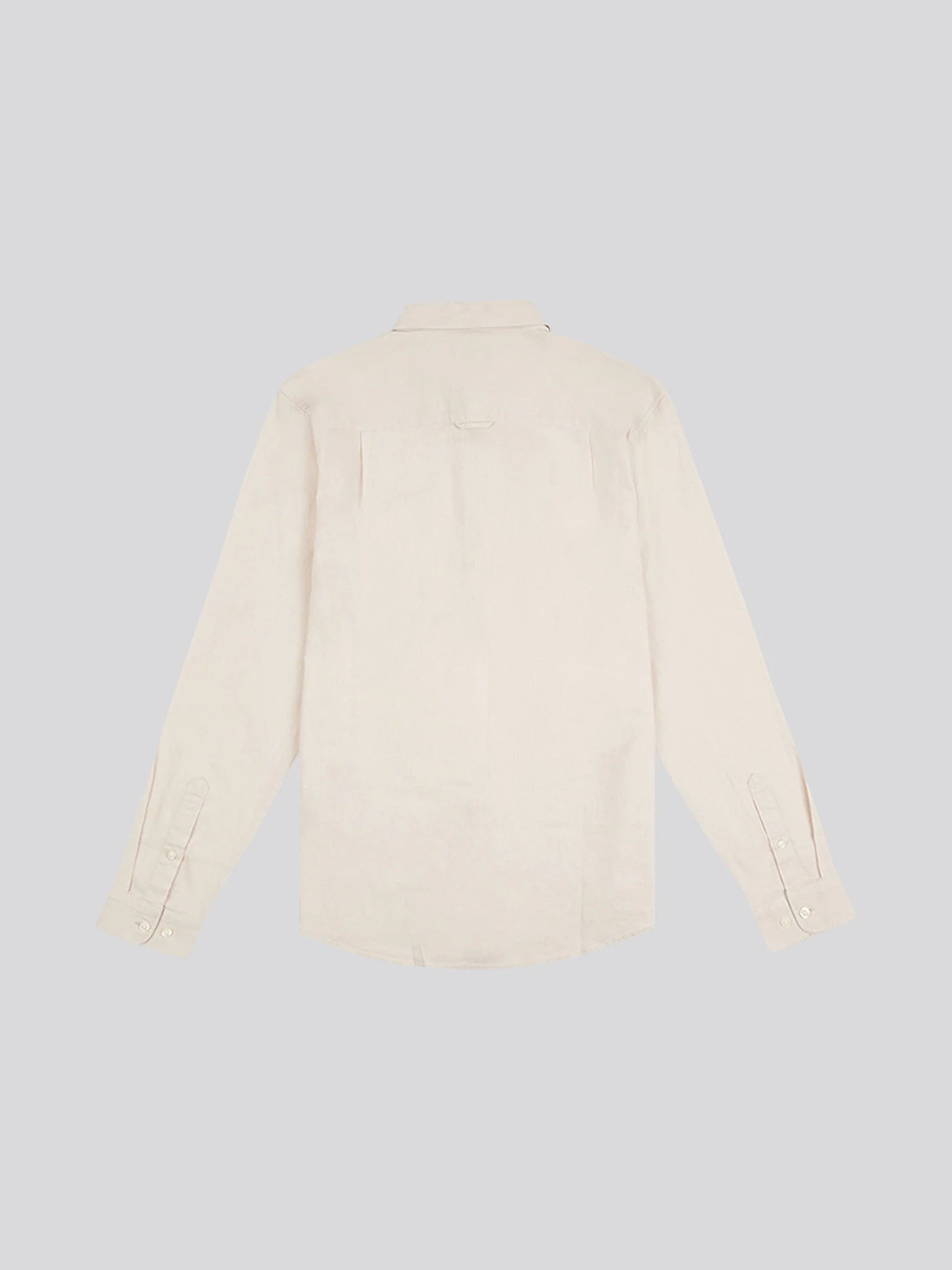 Mens Linen Blend Shirt Beige - Image 7