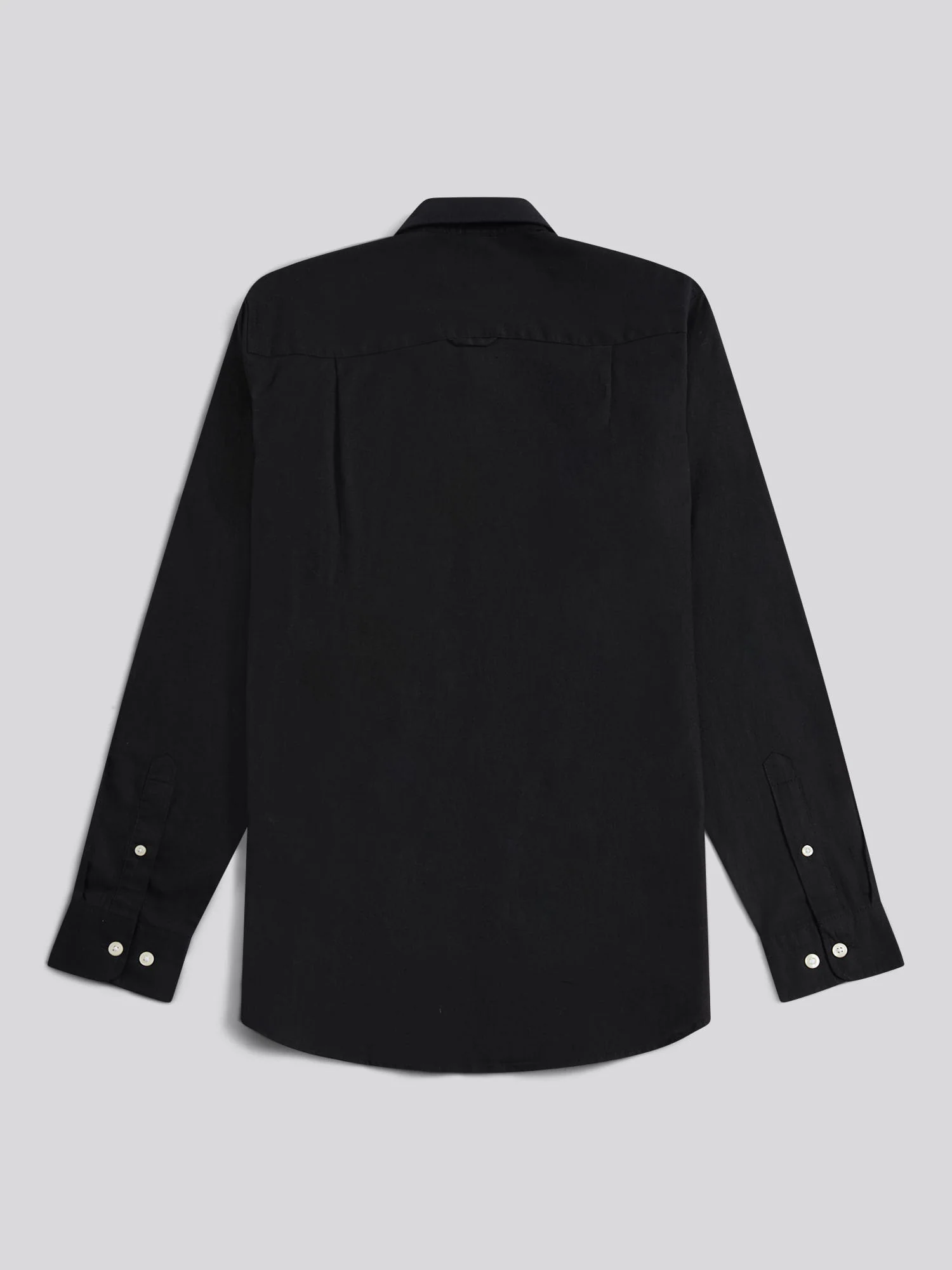 Mens Linen Blend Shirt Black - Image 7