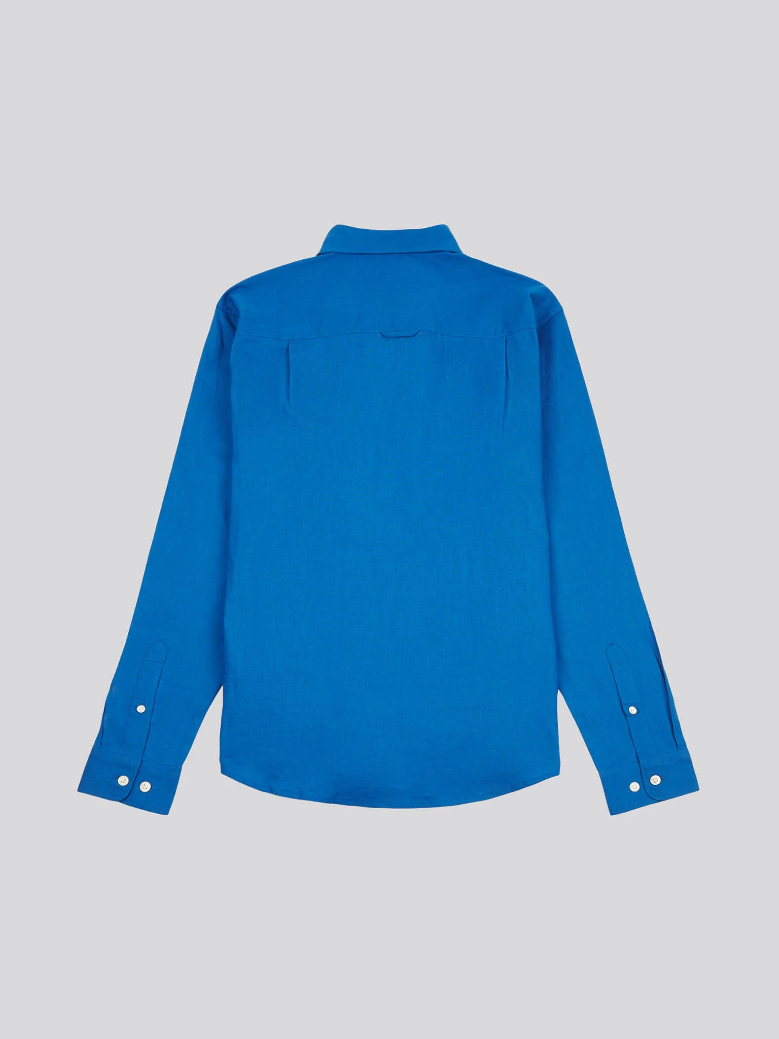 Mens Linen Blend Shirt Deja Vu Blue - Image 3