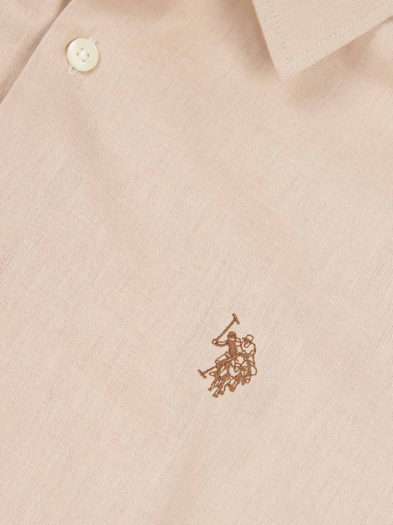 Mens Linen Blend Shirt Doeskin - Image 7
