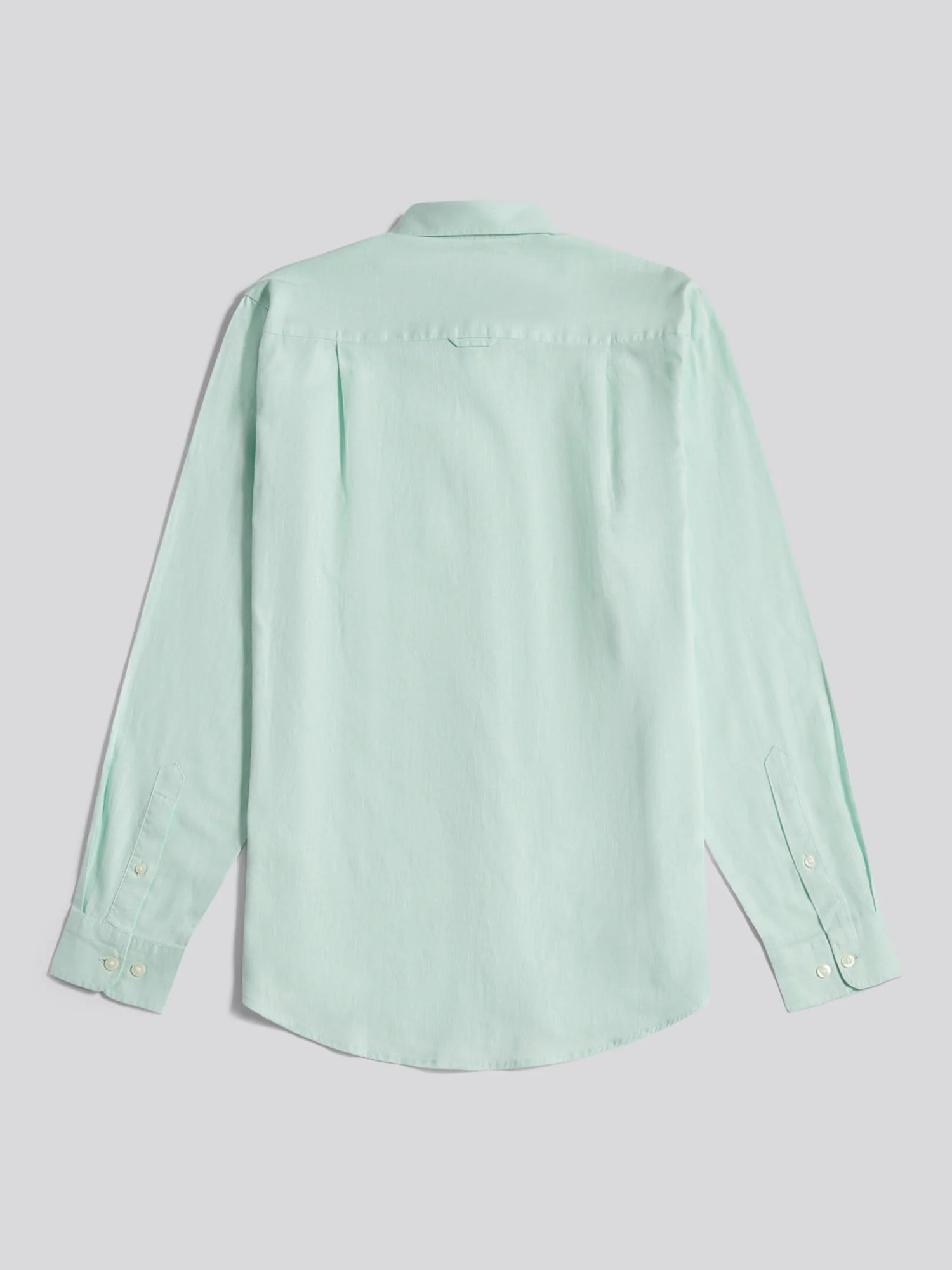 Mens Linen Blend Shirt Honeydew - Image 6