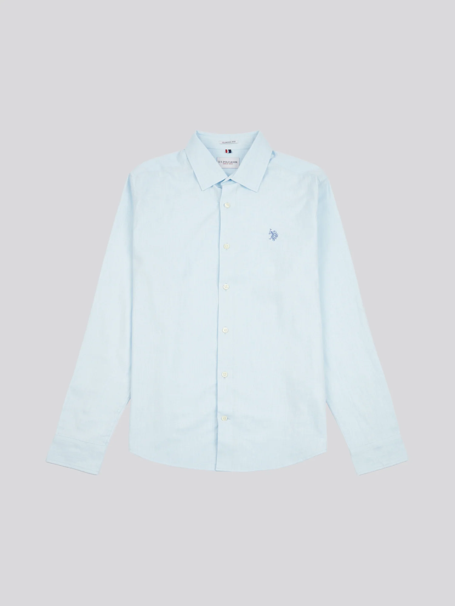 Mens Linen Blend Shirt Ice Water - Image 5