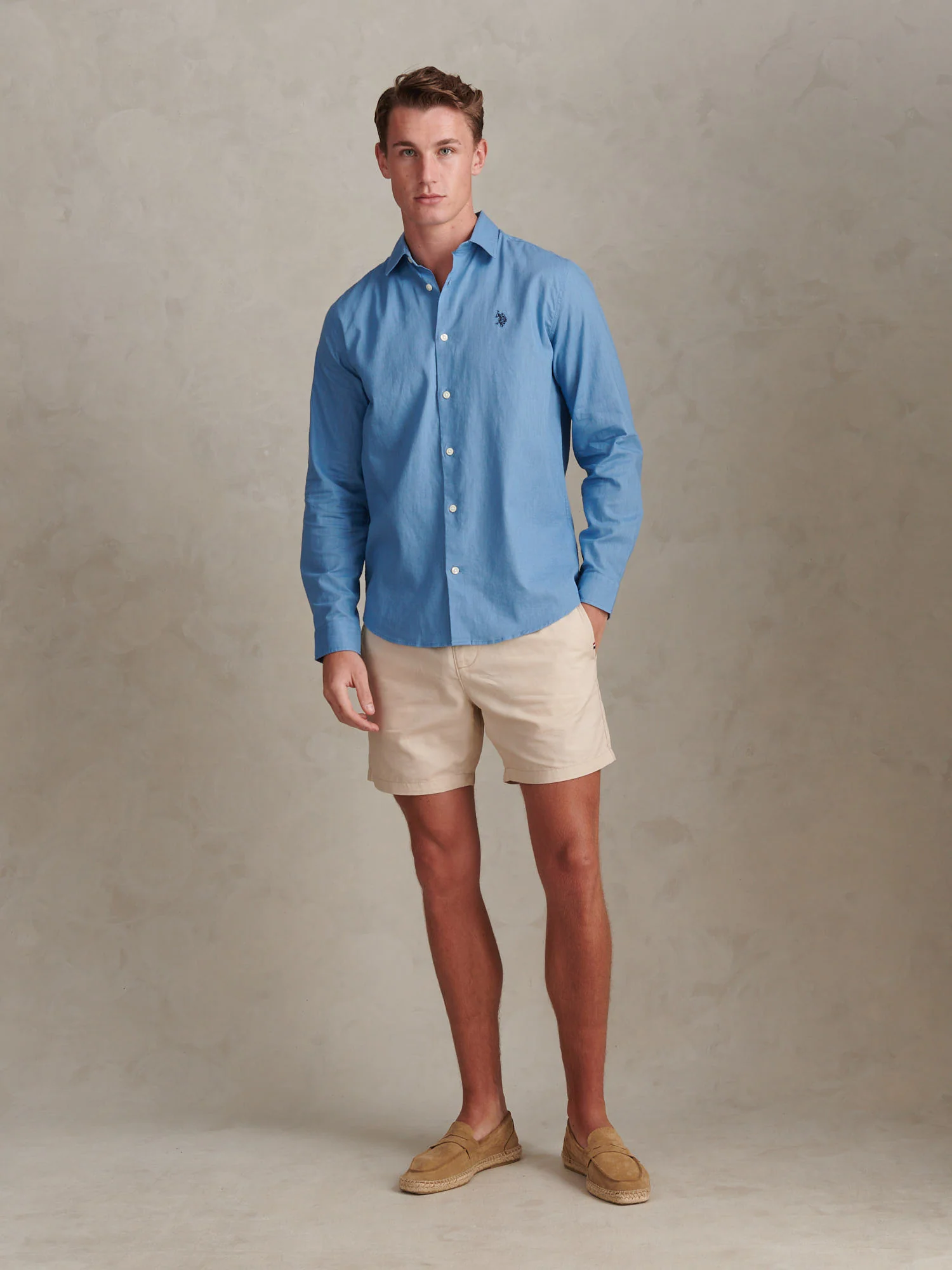 Mens Linen Blend Shirt Riviera - Image 3