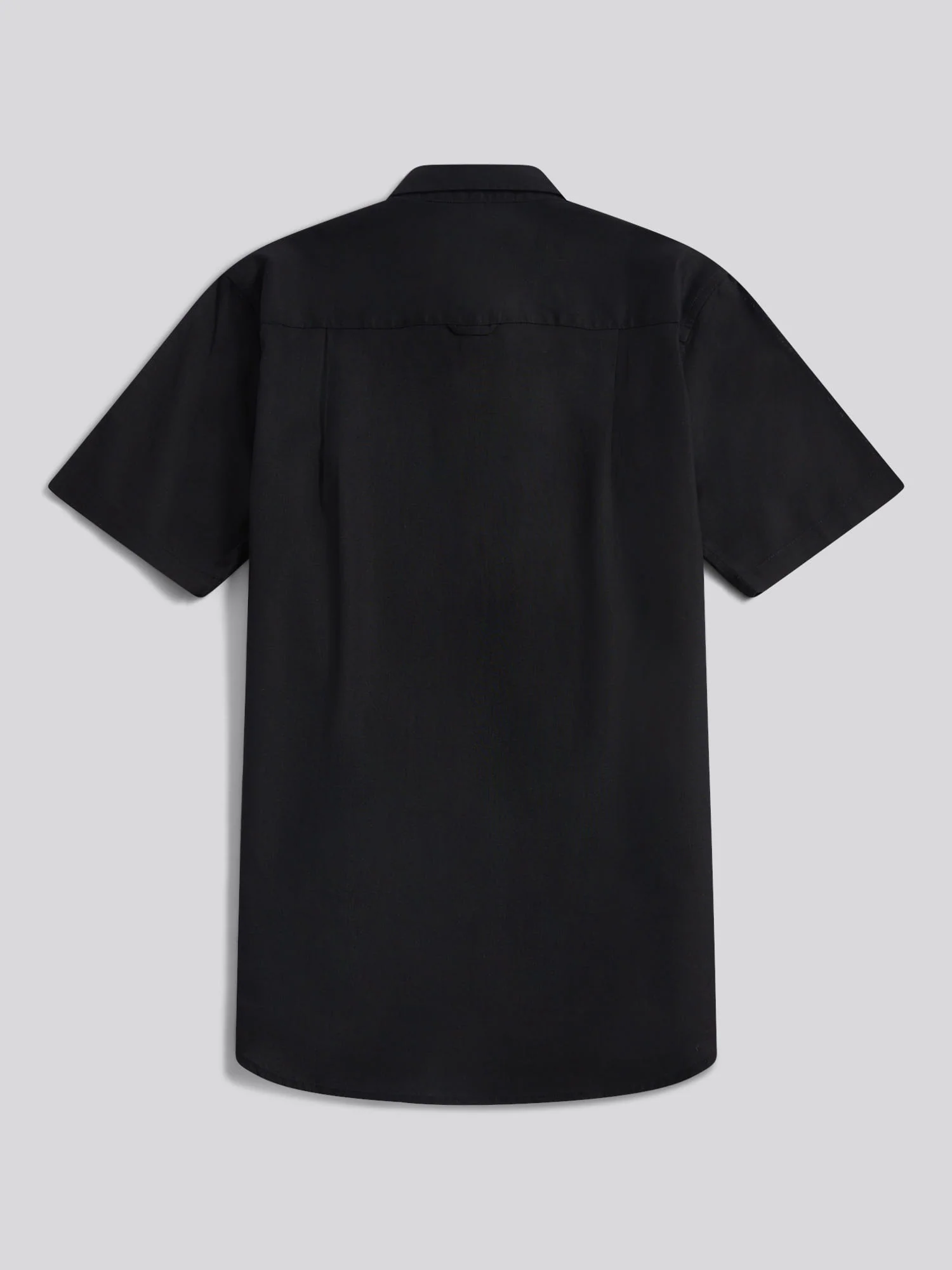 Mens Linen Blend Short Sleeve Shirt Black - Image 6