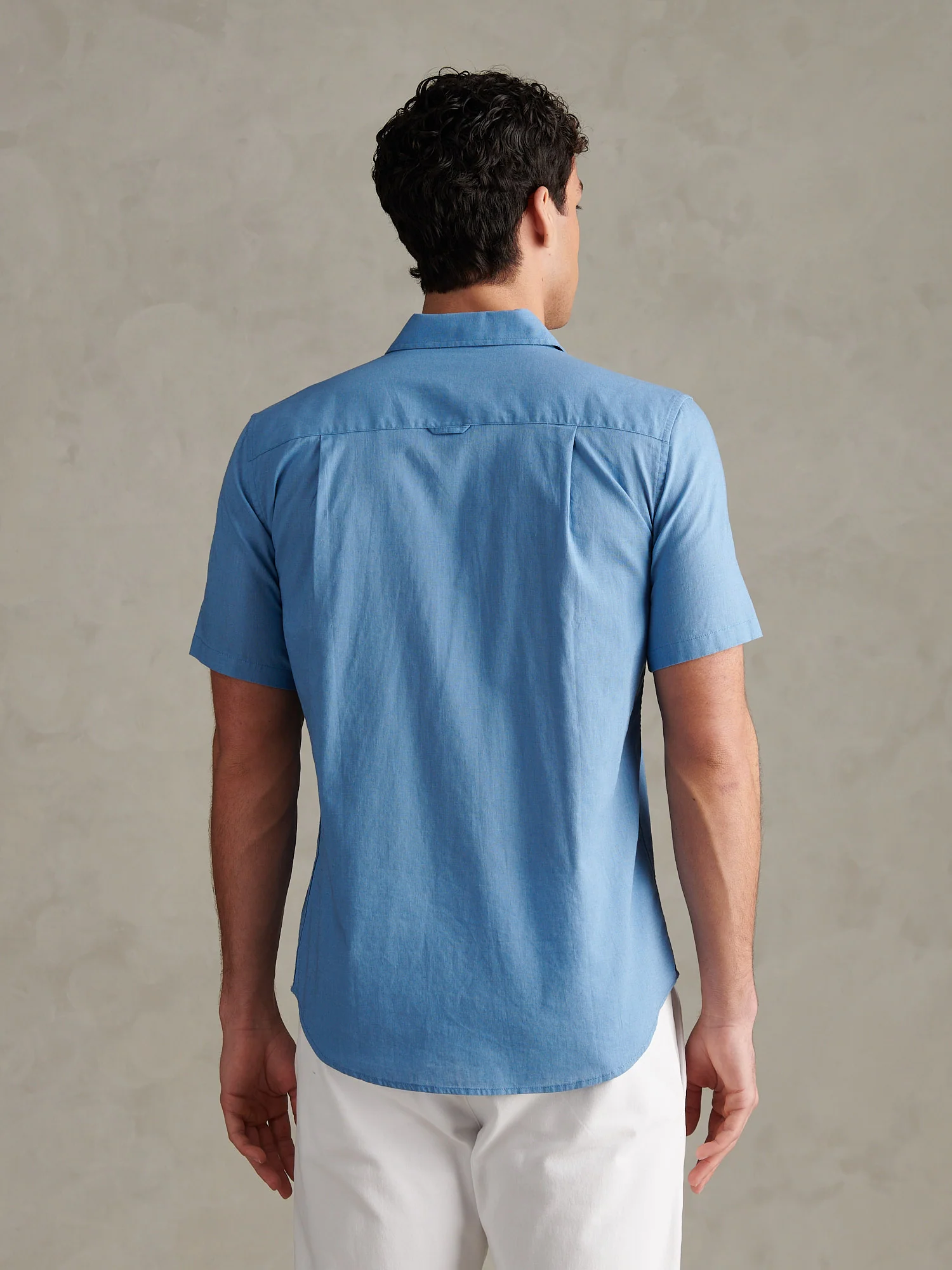 Mens Linen Blend Short Sleeve Shirt Riviera - Image 4