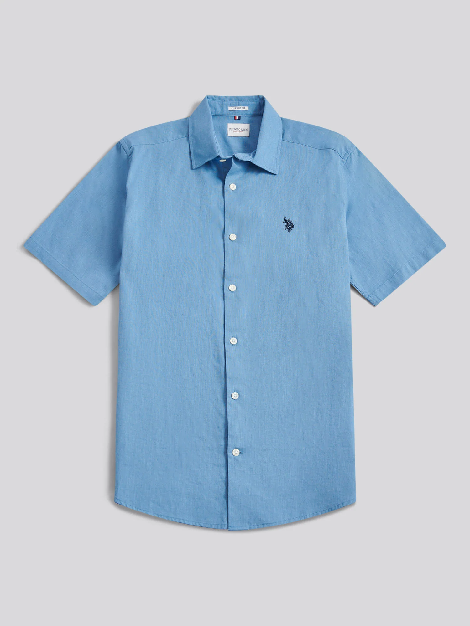 Mens Linen Blend Short Sleeve Shirt Riviera - Image 5
