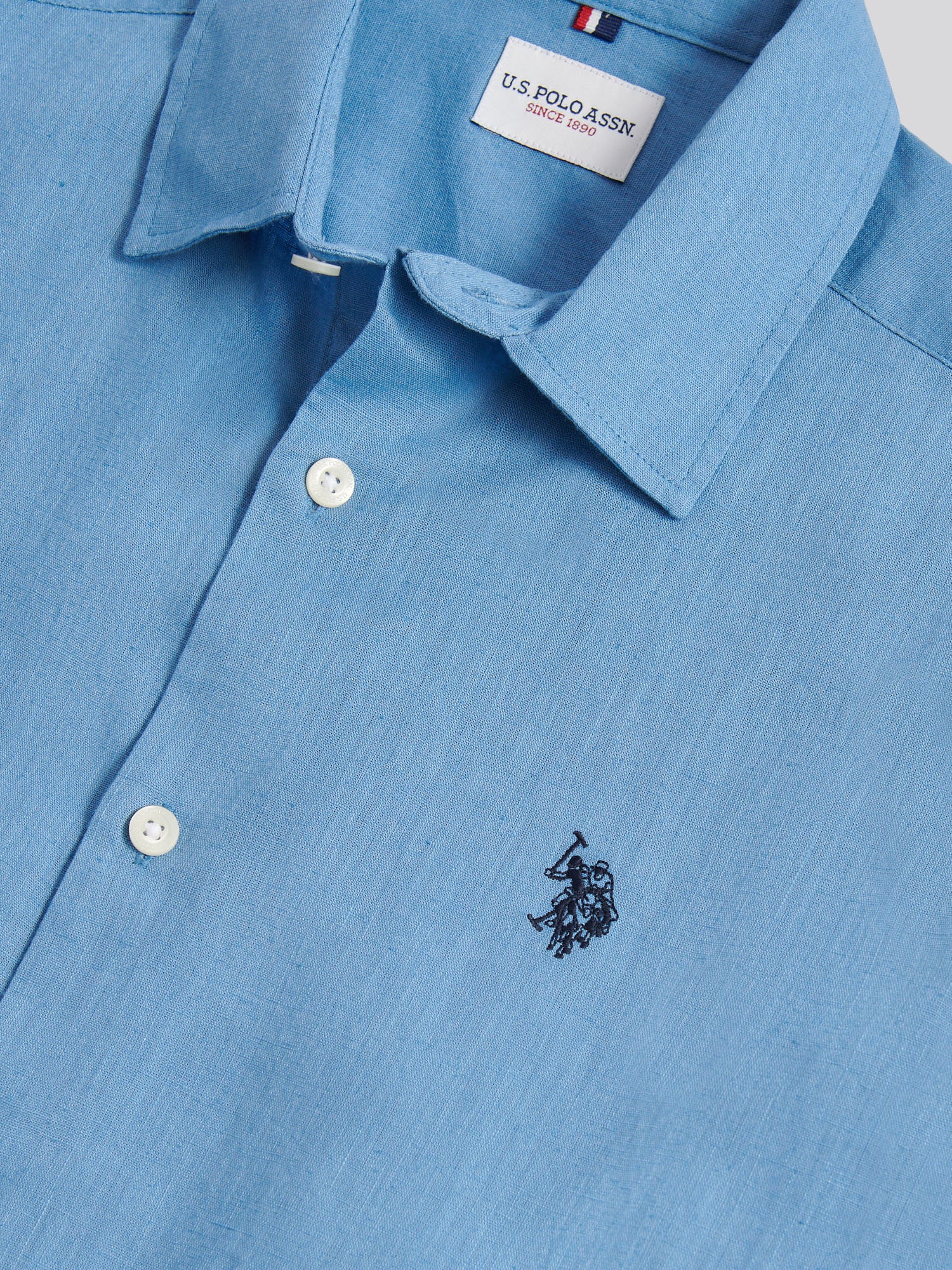 Mens Linen Blend Short Sleeve Shirt Riviera - Image 7