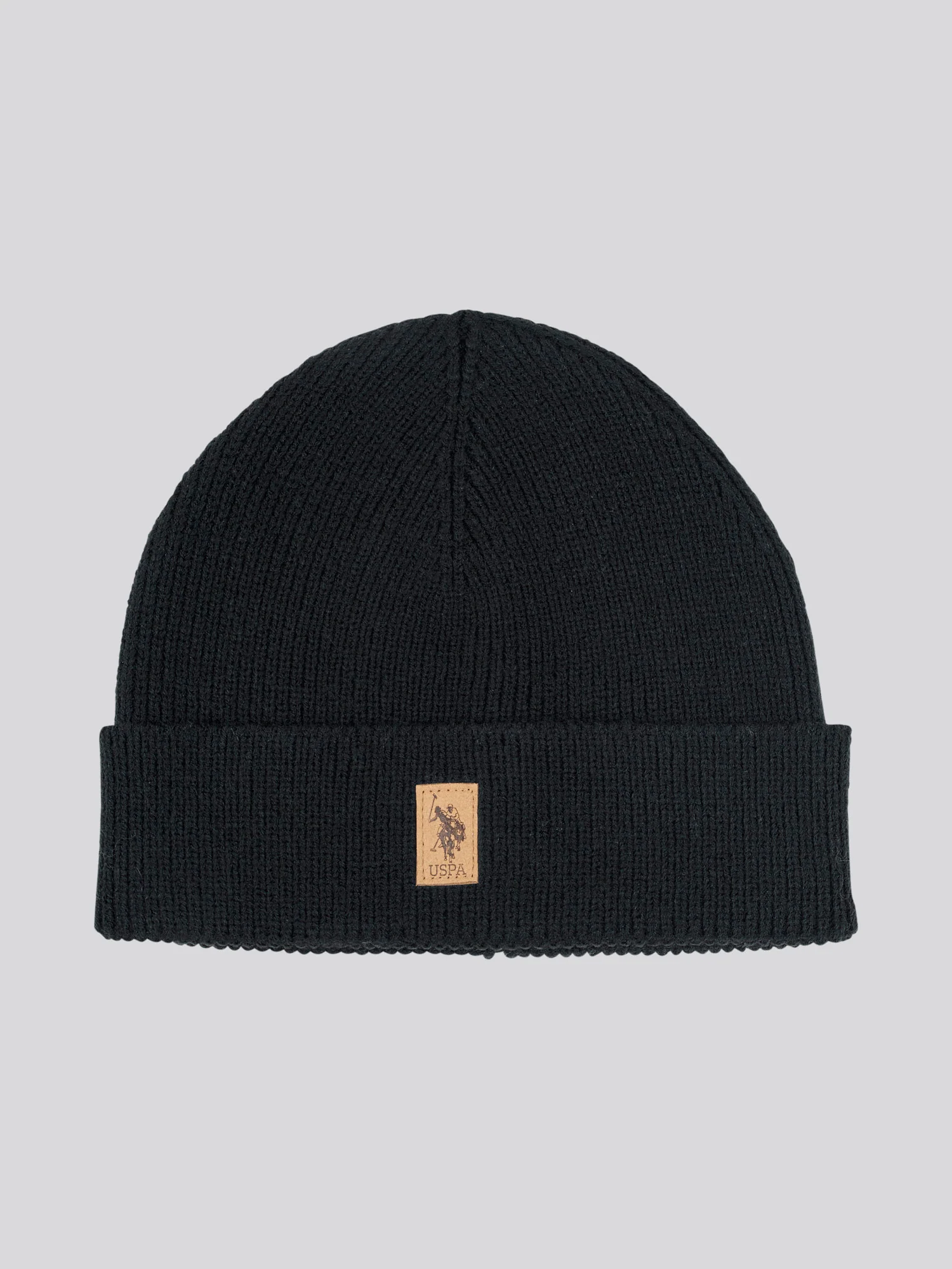 Mens Luxury Rib Knit Beanie & Scarf Set in Black - Image 4