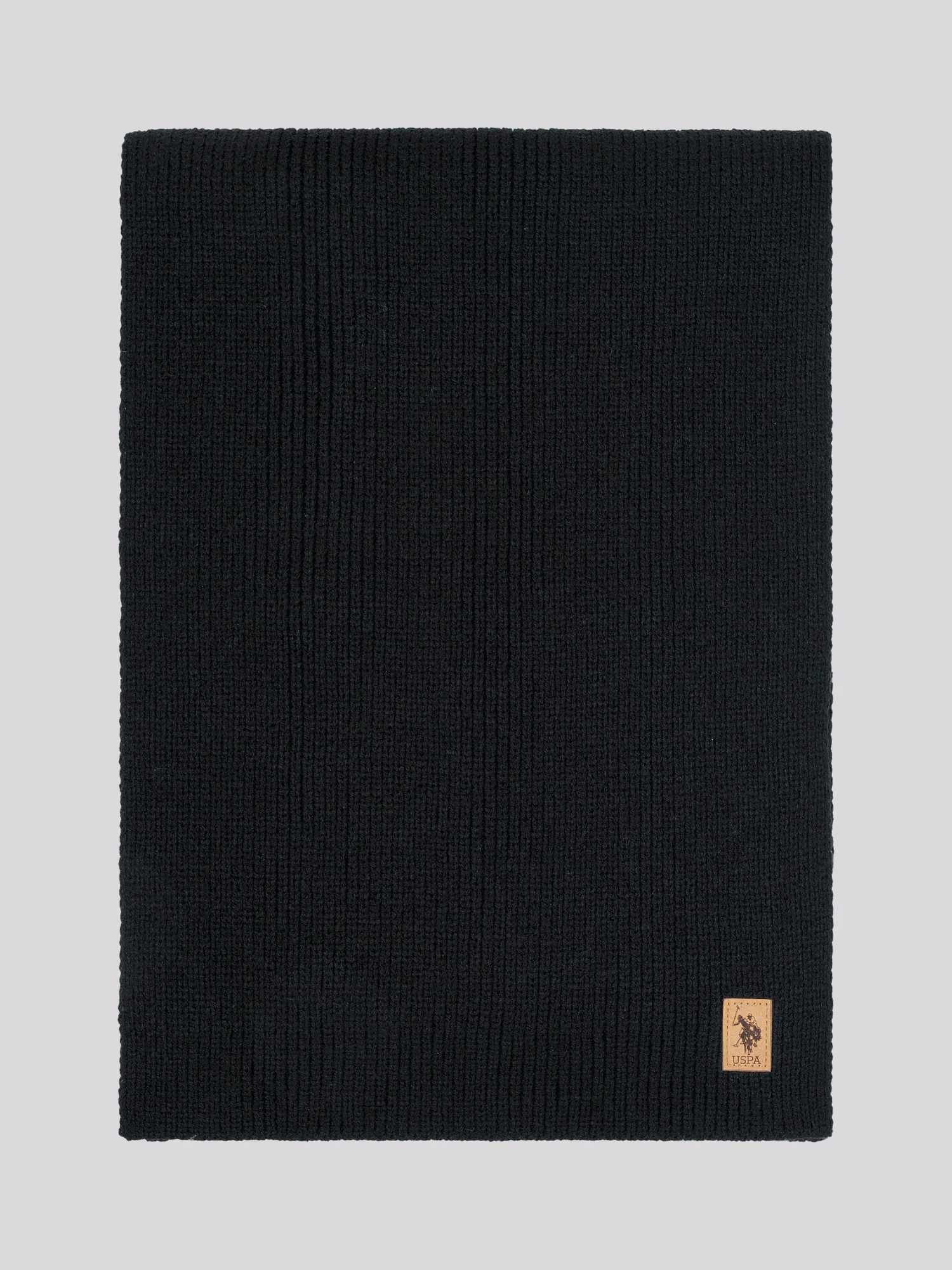 Mens Luxury Rib Knit Beanie & Scarf Set in Black - Image 5