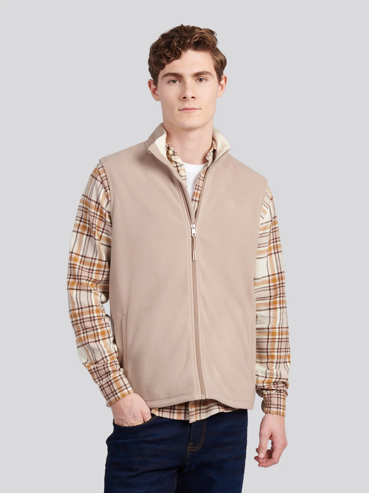 Mens Micro Fleece Gilet in Atmosphere