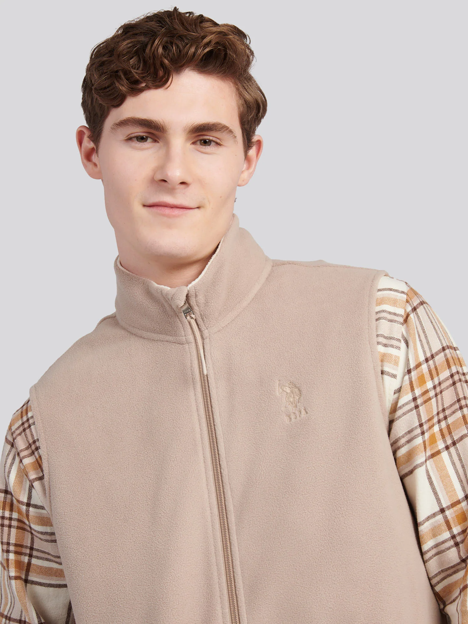 Mens Micro Fleece Gilet in Atmosphere - Image 2