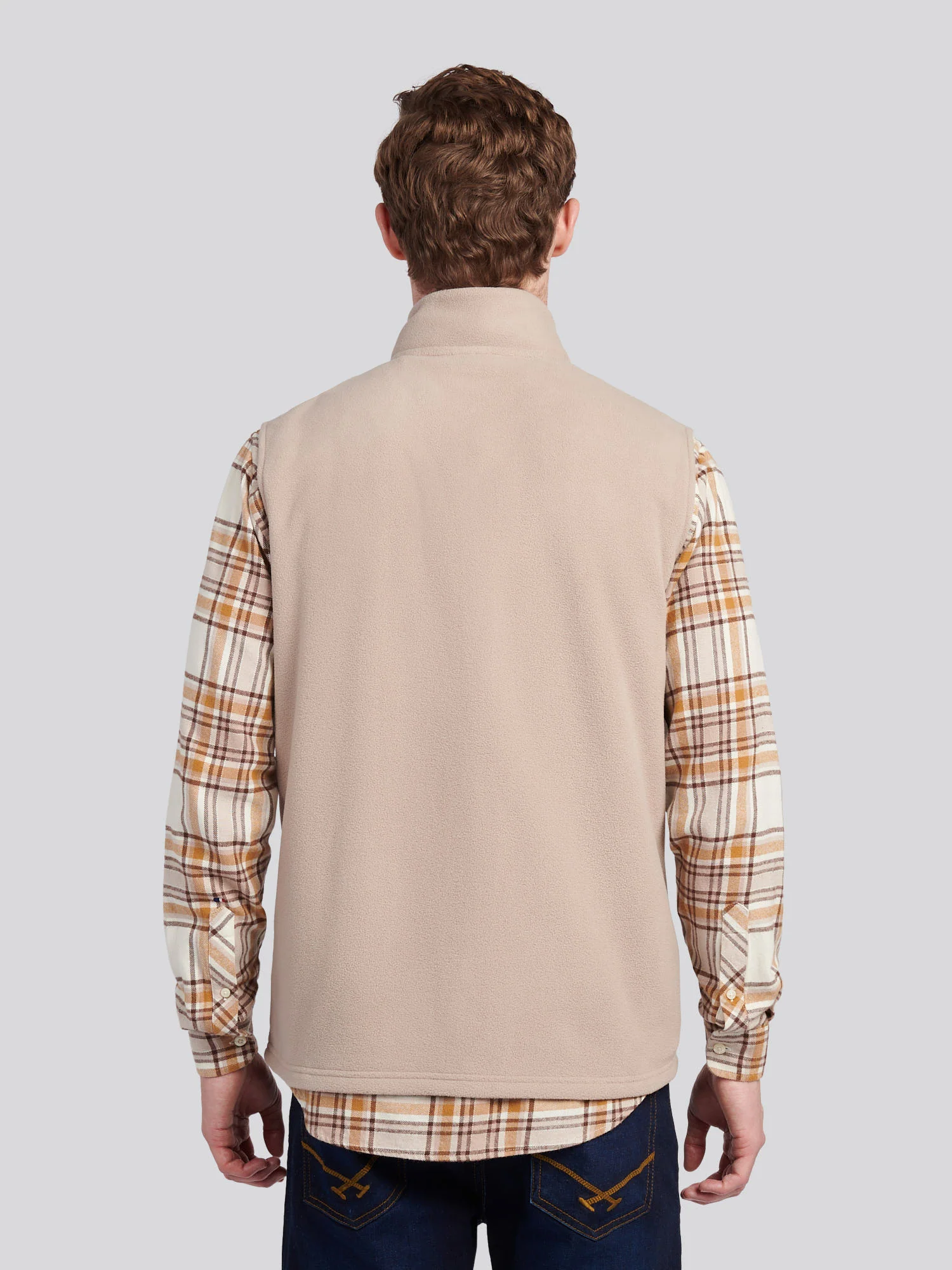 Mens Micro Fleece Gilet in Atmosphere - Image 4