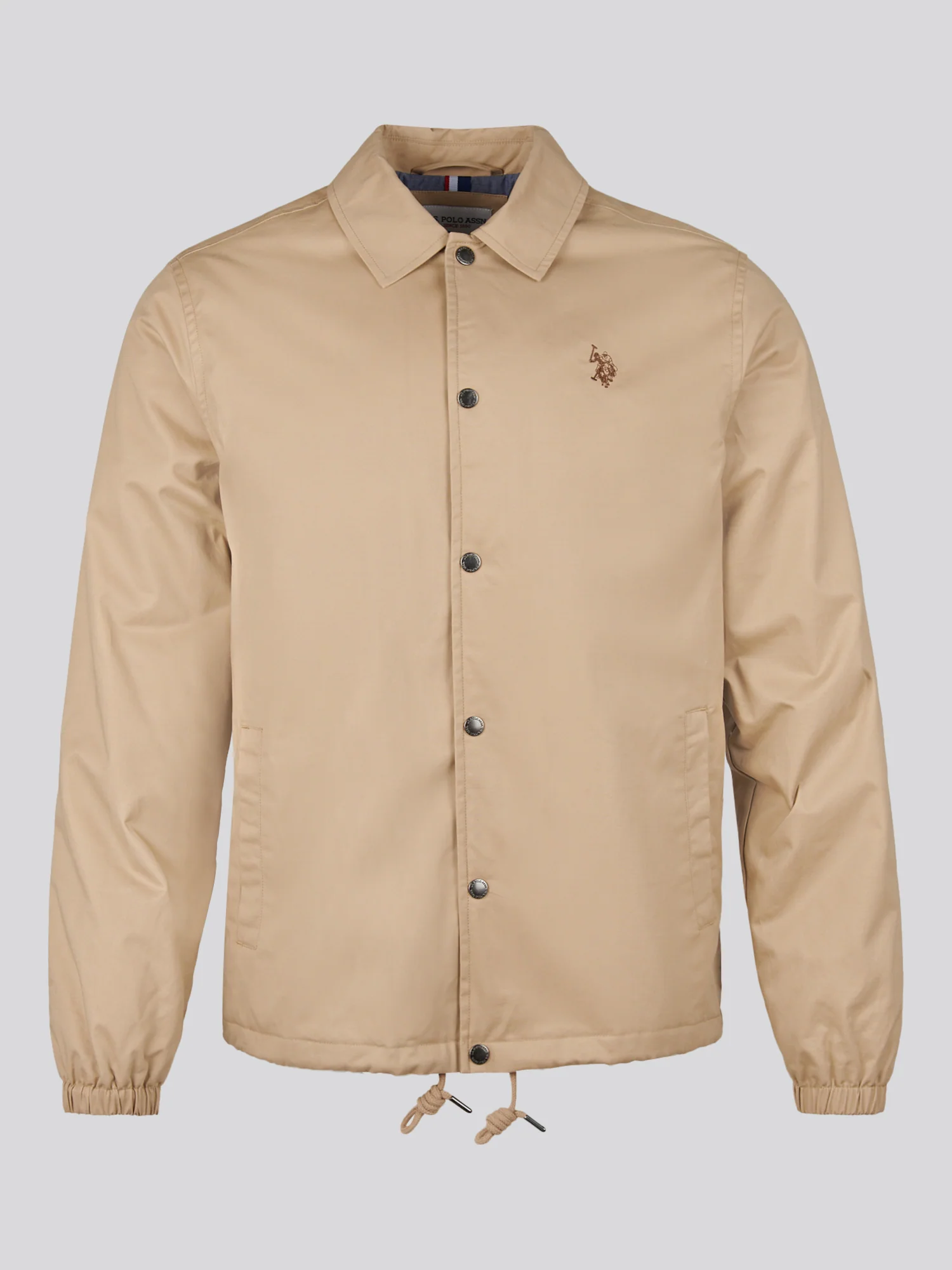 Mens Modern Cotton Coach Jacket Cornstalk - Image 6