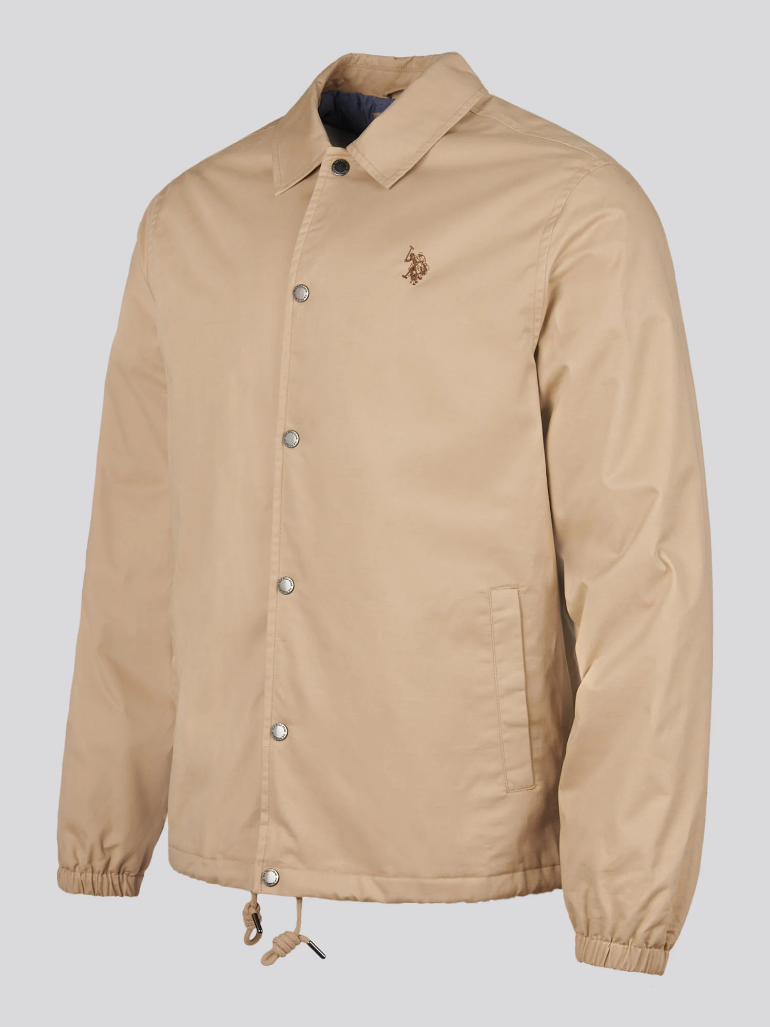 Mens Modern Cotton Coach Jacket Cornstalk - Image 7