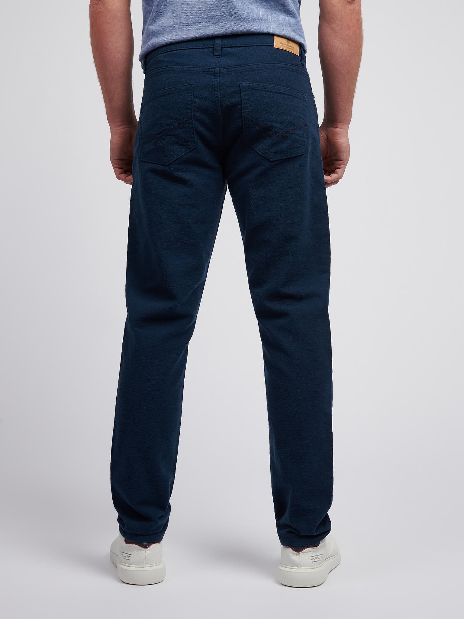 Mens Moleskin 5 Pocket Trouser in Dark Sapphire Navy - Image 4