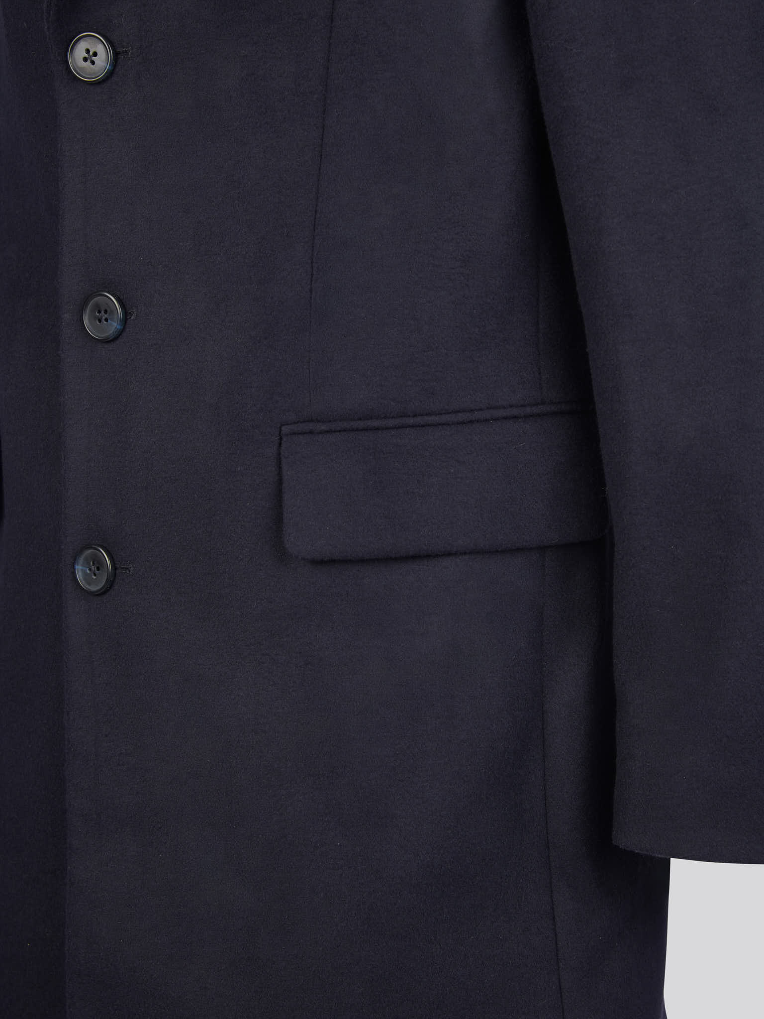 Mens Notch Overcoat in Dark Sapphire Navy - Image 14
