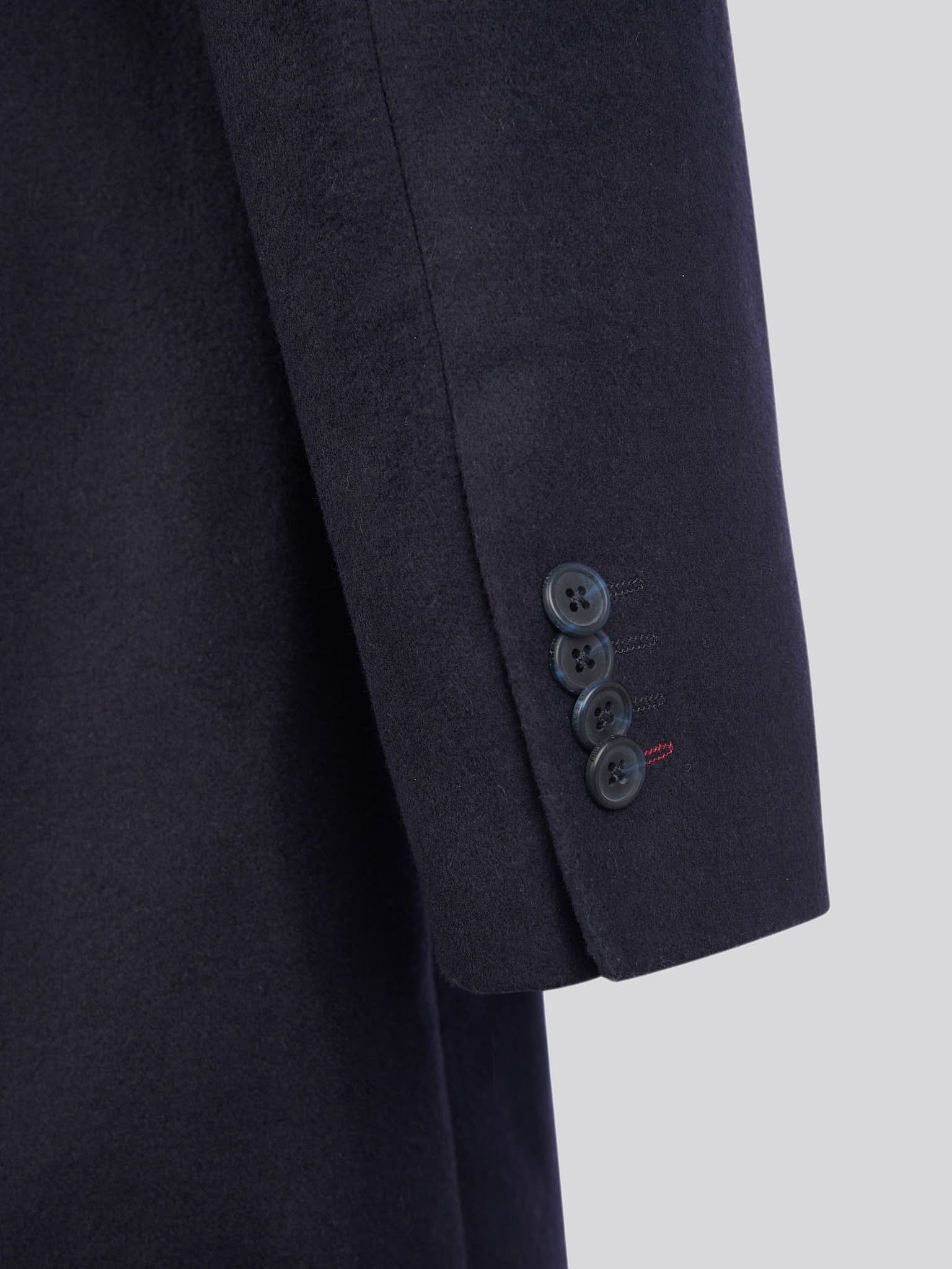 Mens Notch Overcoat in Dark Sapphire Navy - Image 15