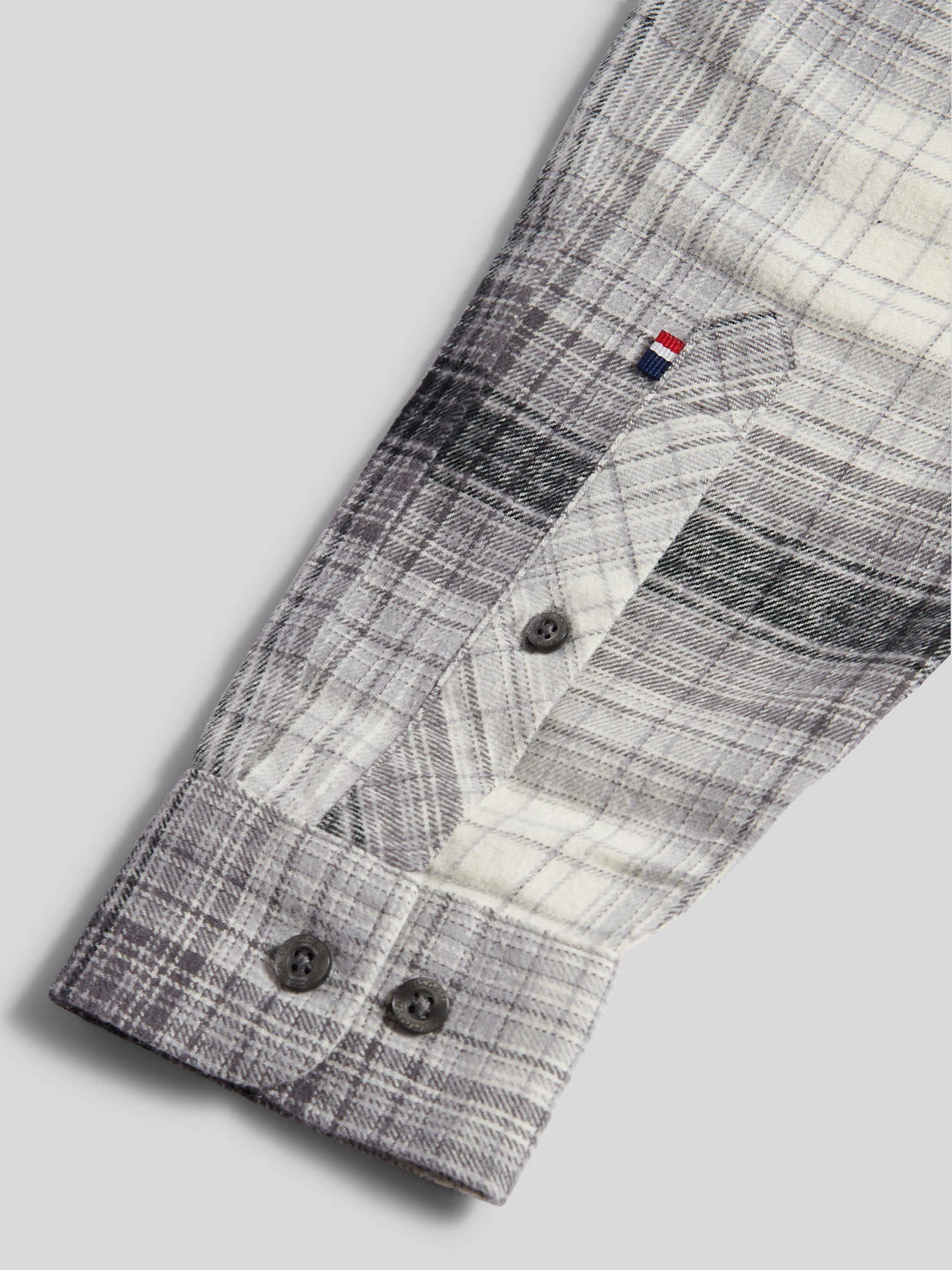 Mens Ombre Check Buttondown Shirt in Black - Image 9