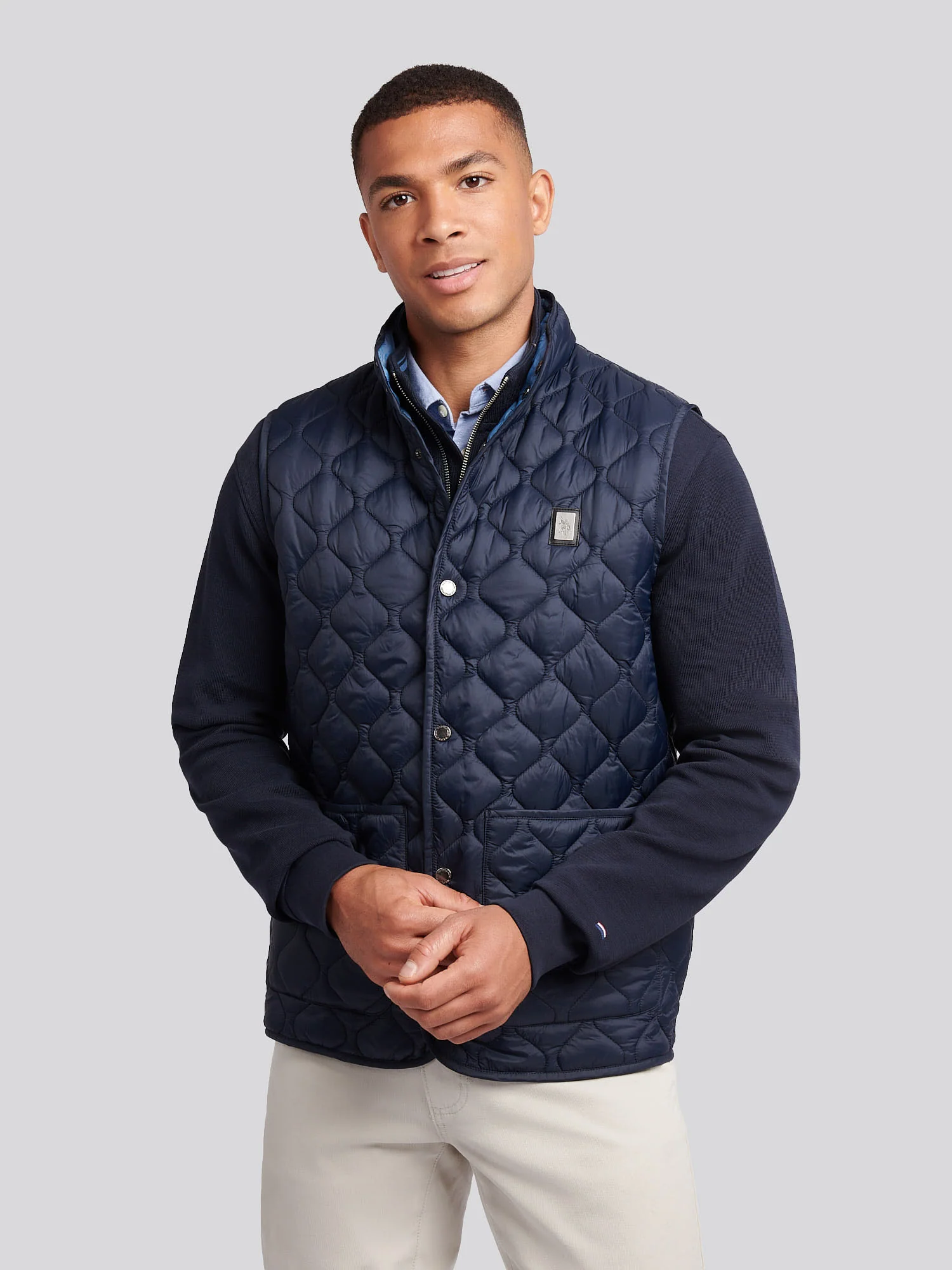 Mens Onion Quilt Lightweight Gilet Dark Sapphire Navy