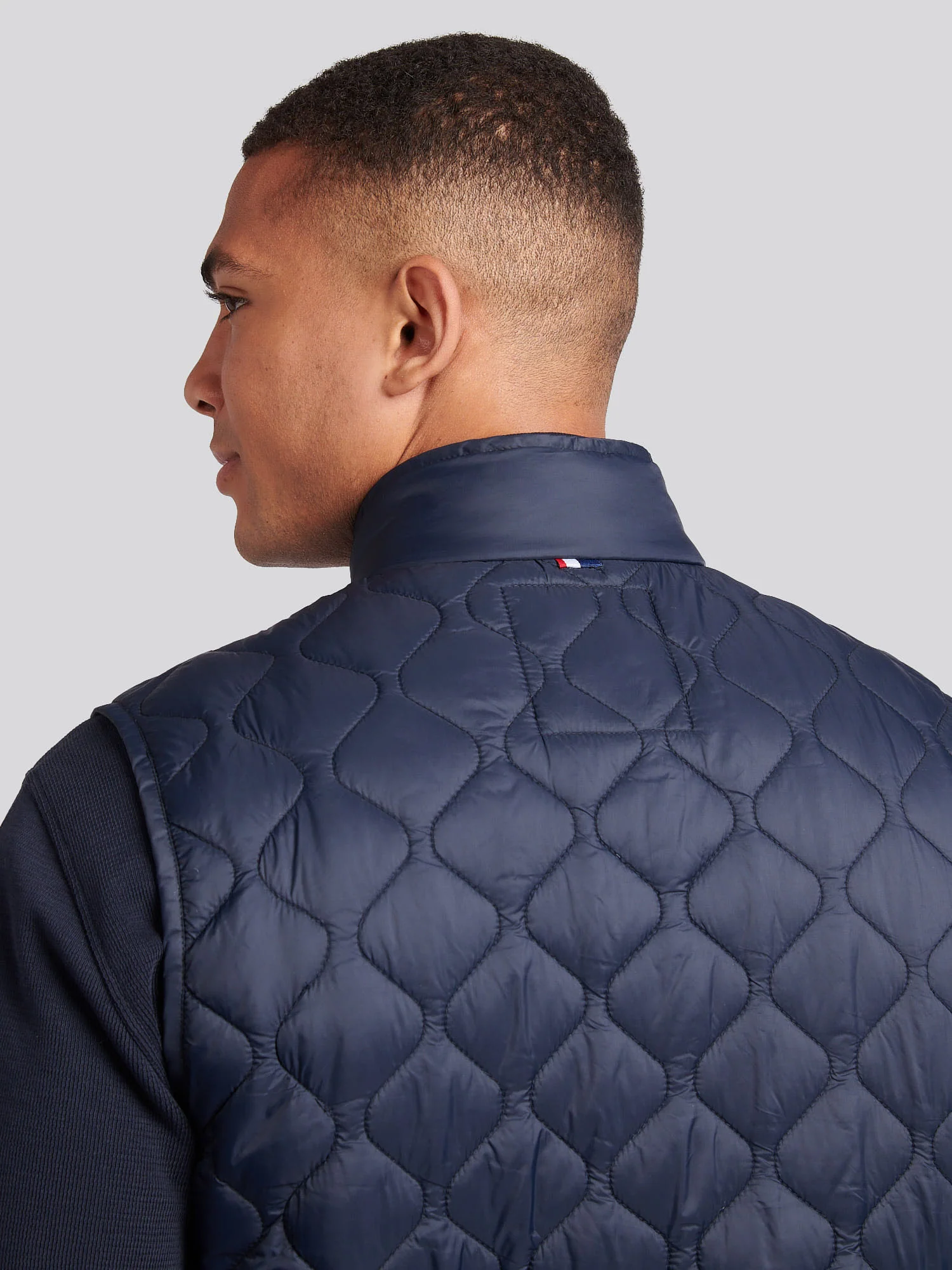 Mens Onion Quilt Lightweight Gilet Dark Sapphire Navy - Image 5