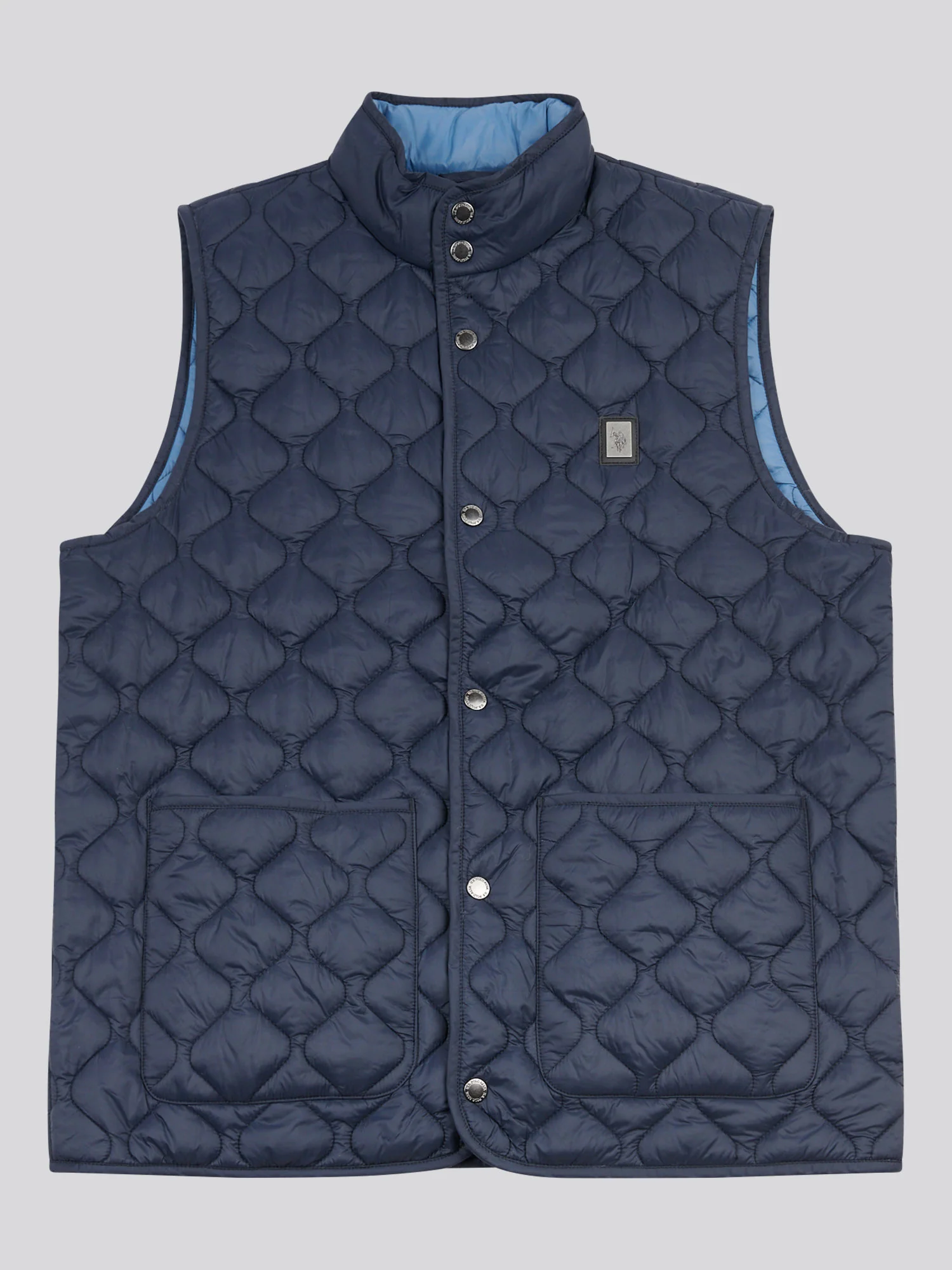 Mens Onion Quilt Lightweight Gilet Dark Sapphire Navy - Image 6