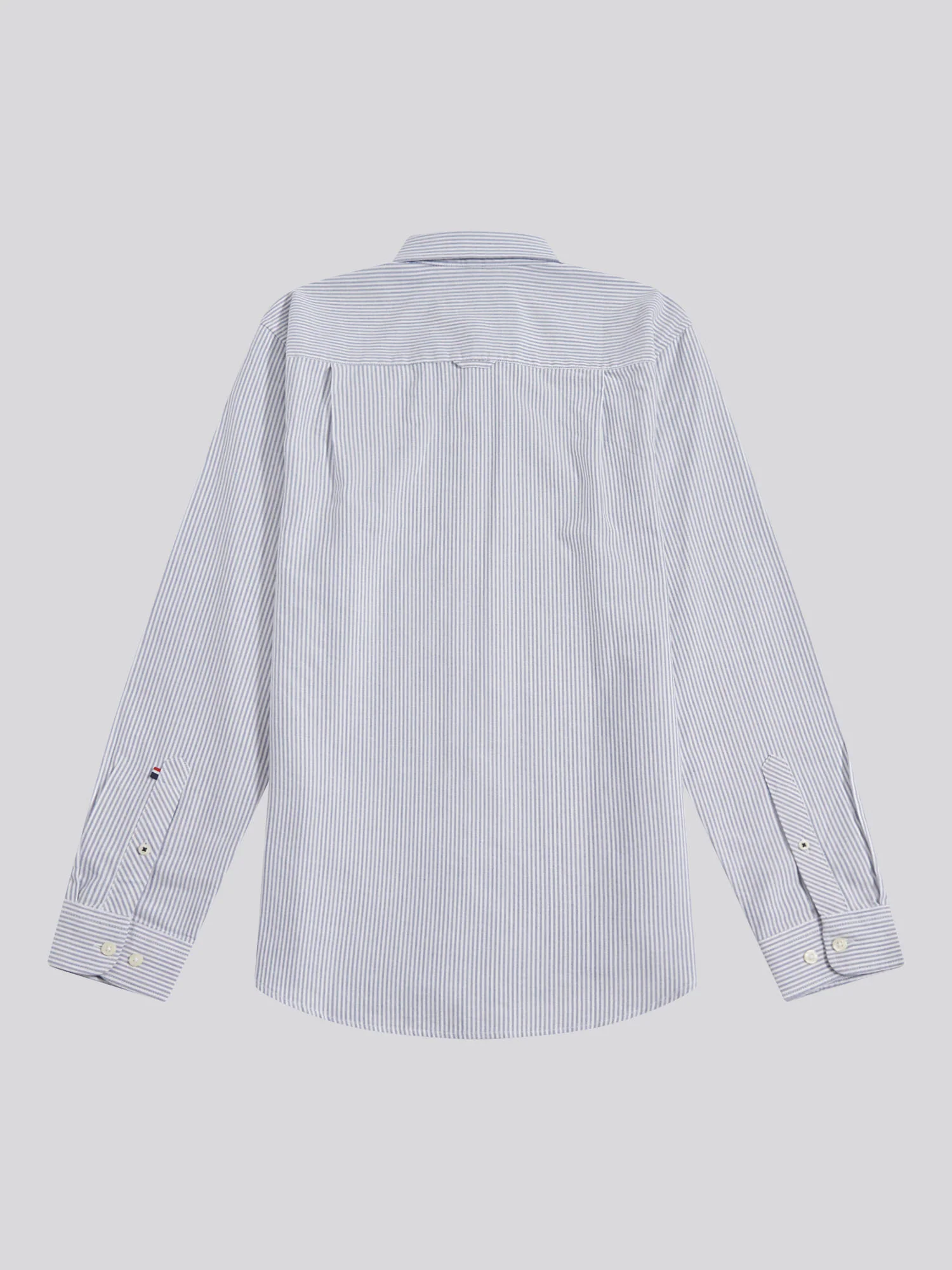 Mens Oxford Stripe Shirt Blue Yonder - Image 6