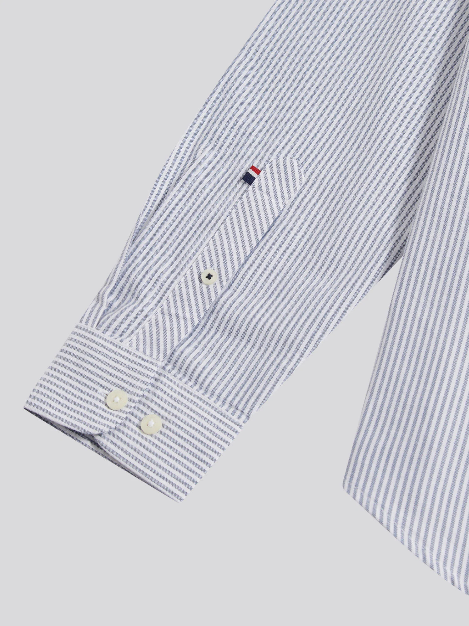 Mens Oxford Stripe Shirt Blue Yonder - Image 8