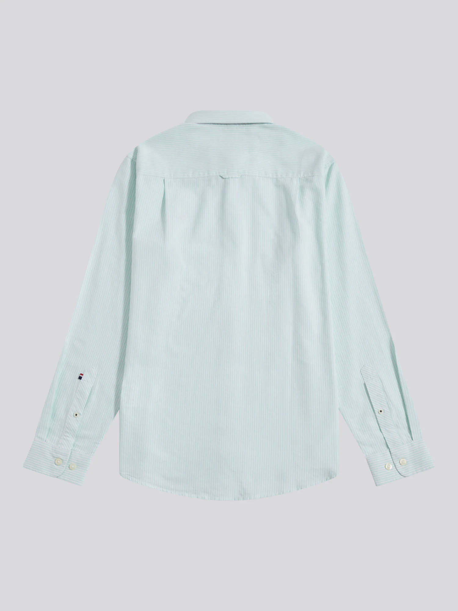 Mens Oxford Stripe Shirt Ice Green - Image 8
