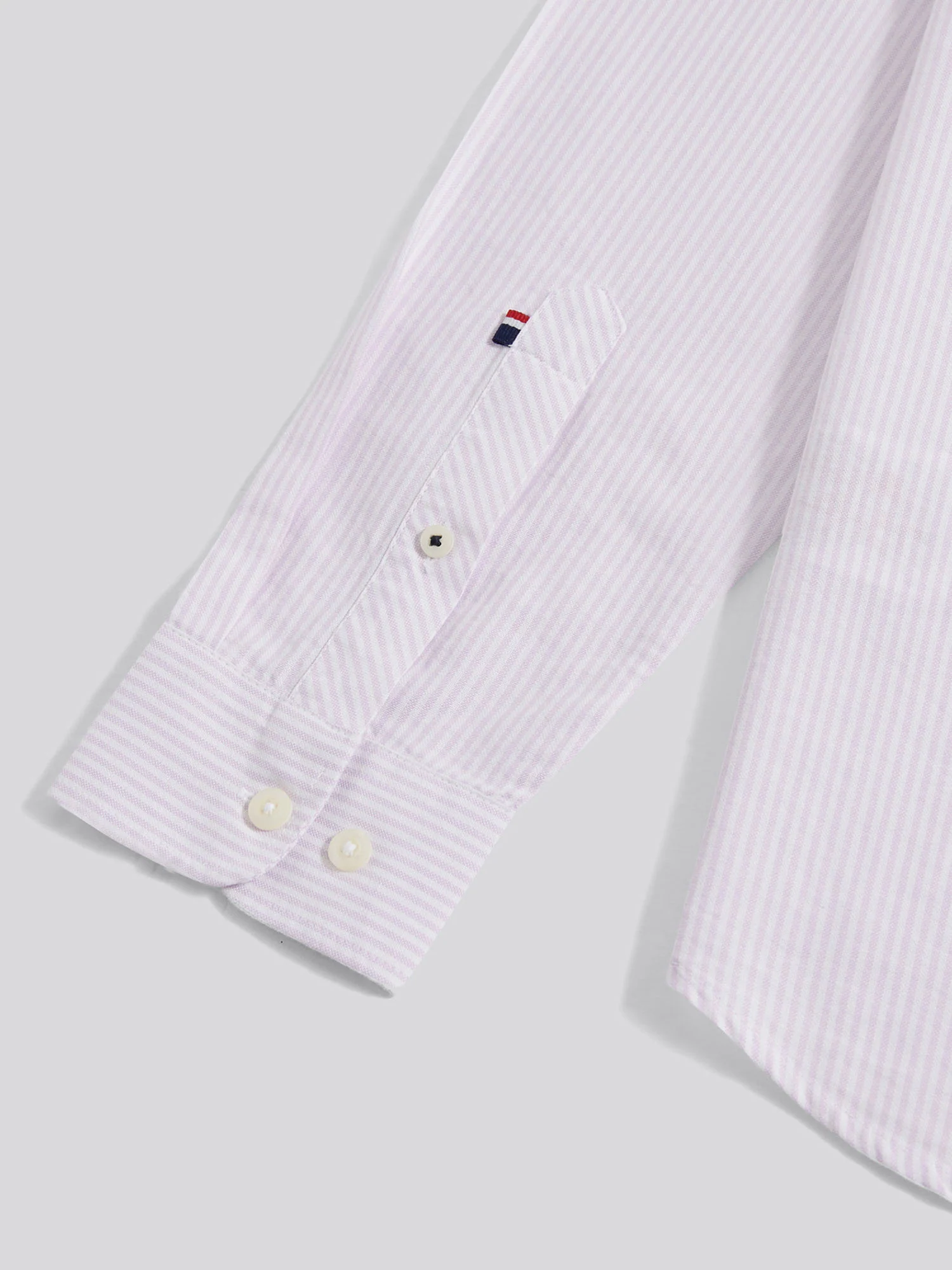 Mens Oxford Stripe Shirt Lilac Breeze - Image 8