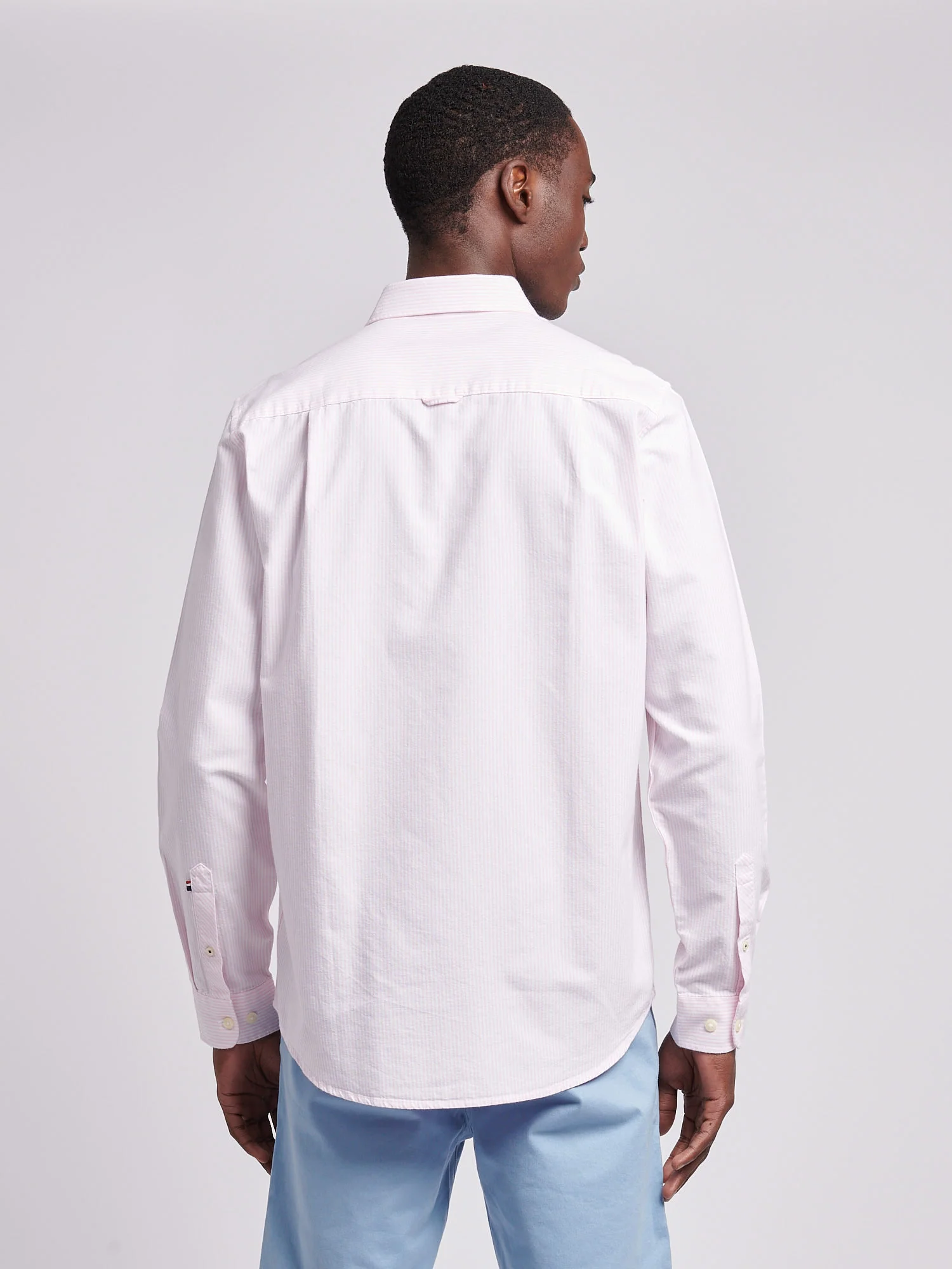 Mens Oxford Stripe Shirt Tickled Pink - Image 4