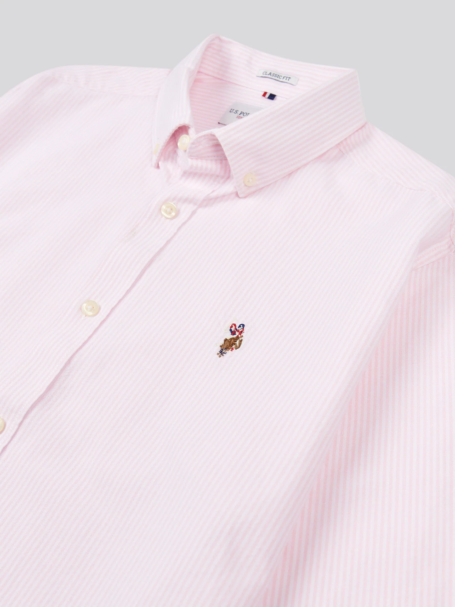 Mens Oxford Stripe Shirt Tickled Pink - Image 9