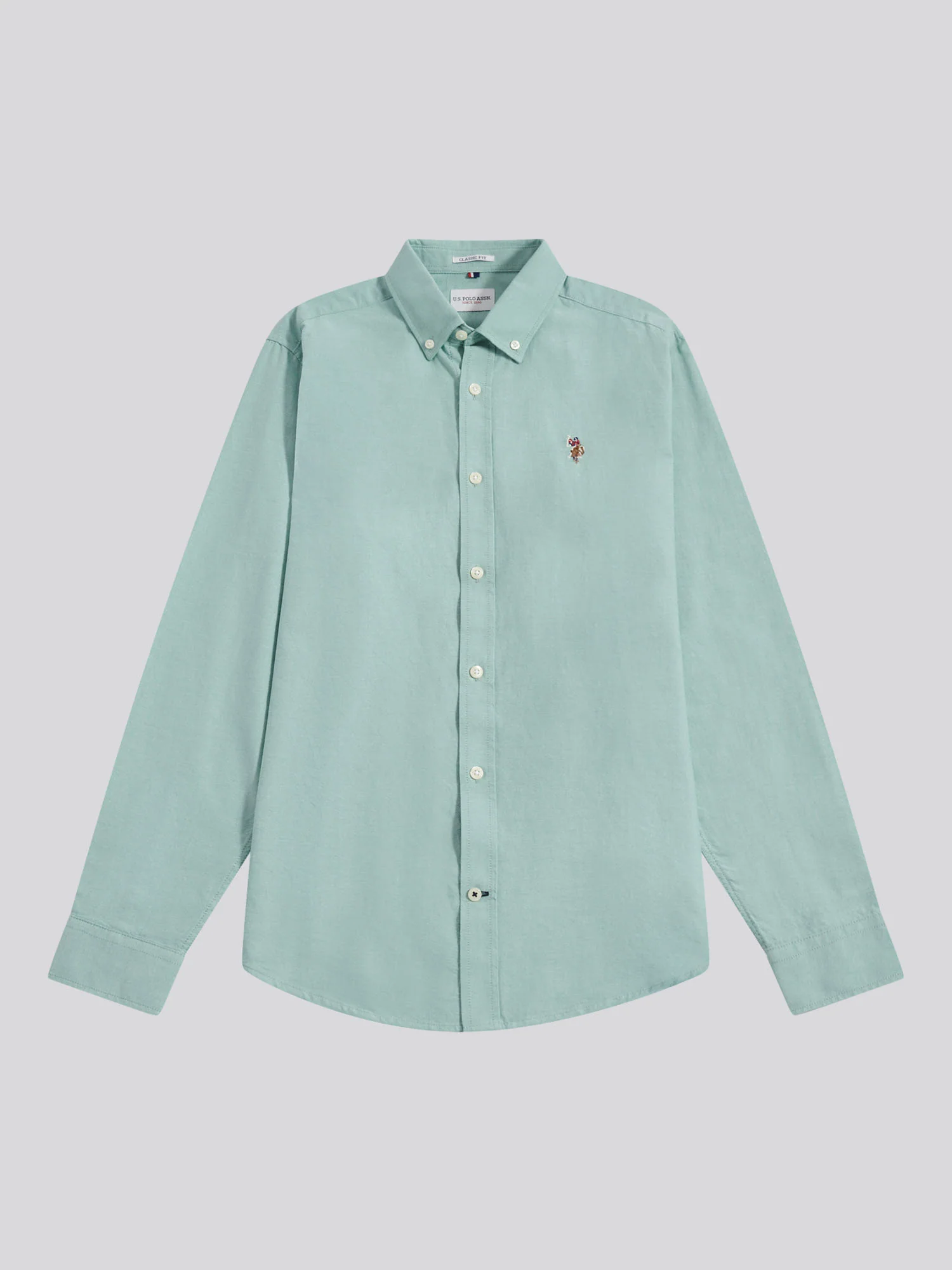 Mens Peached Oxford Shirt Aquifer - Image 5