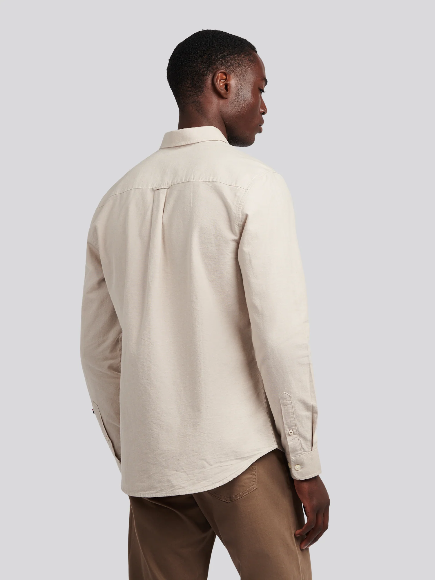 Mens Peached Oxford Shirt Atmosphere - Image 3