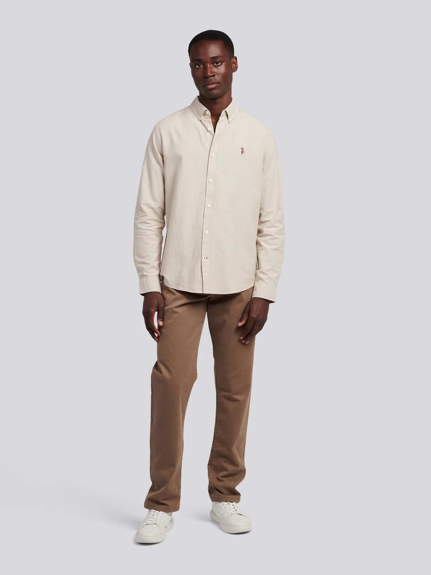 Mens Peached Oxford Shirt Atmosphere - Image 4