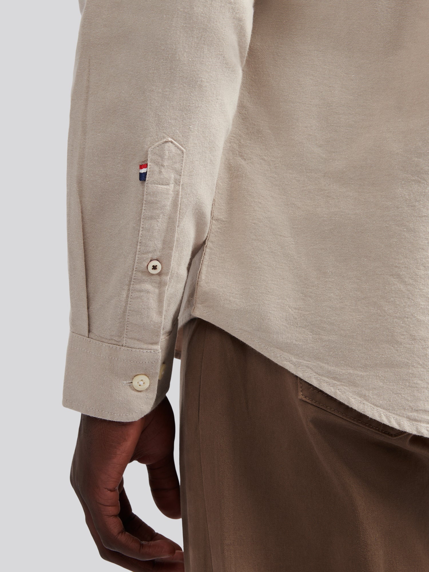 Mens Peached Oxford Shirt Atmosphere - Image 5