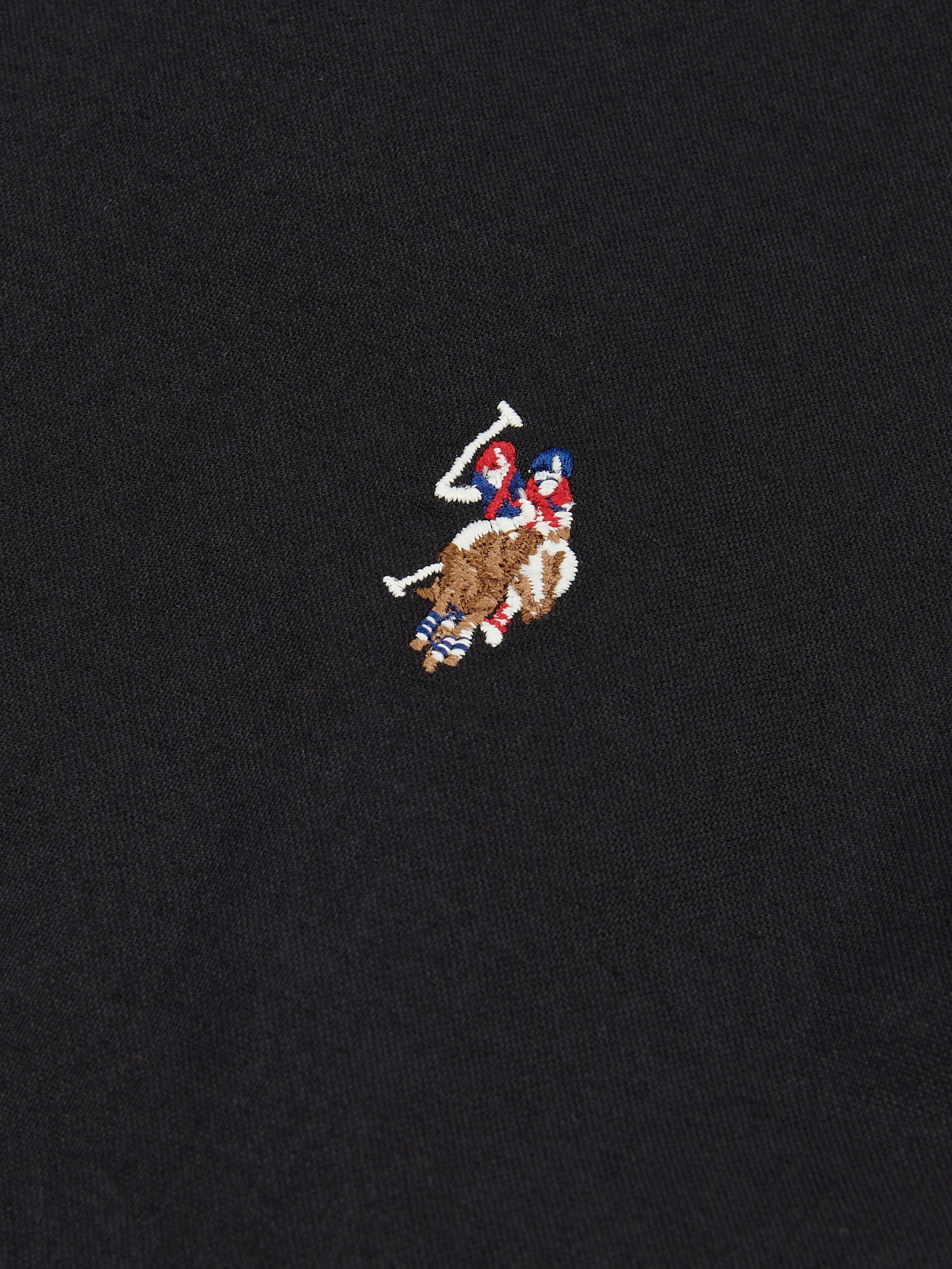 Mens Peached Oxford Shirt Black - Image 7