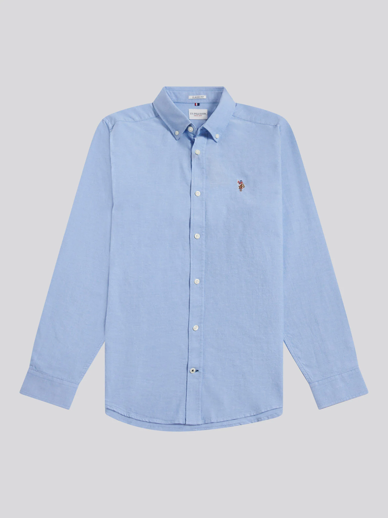 Mens Peached Oxford Shirt Blue Yonder - Image 5
