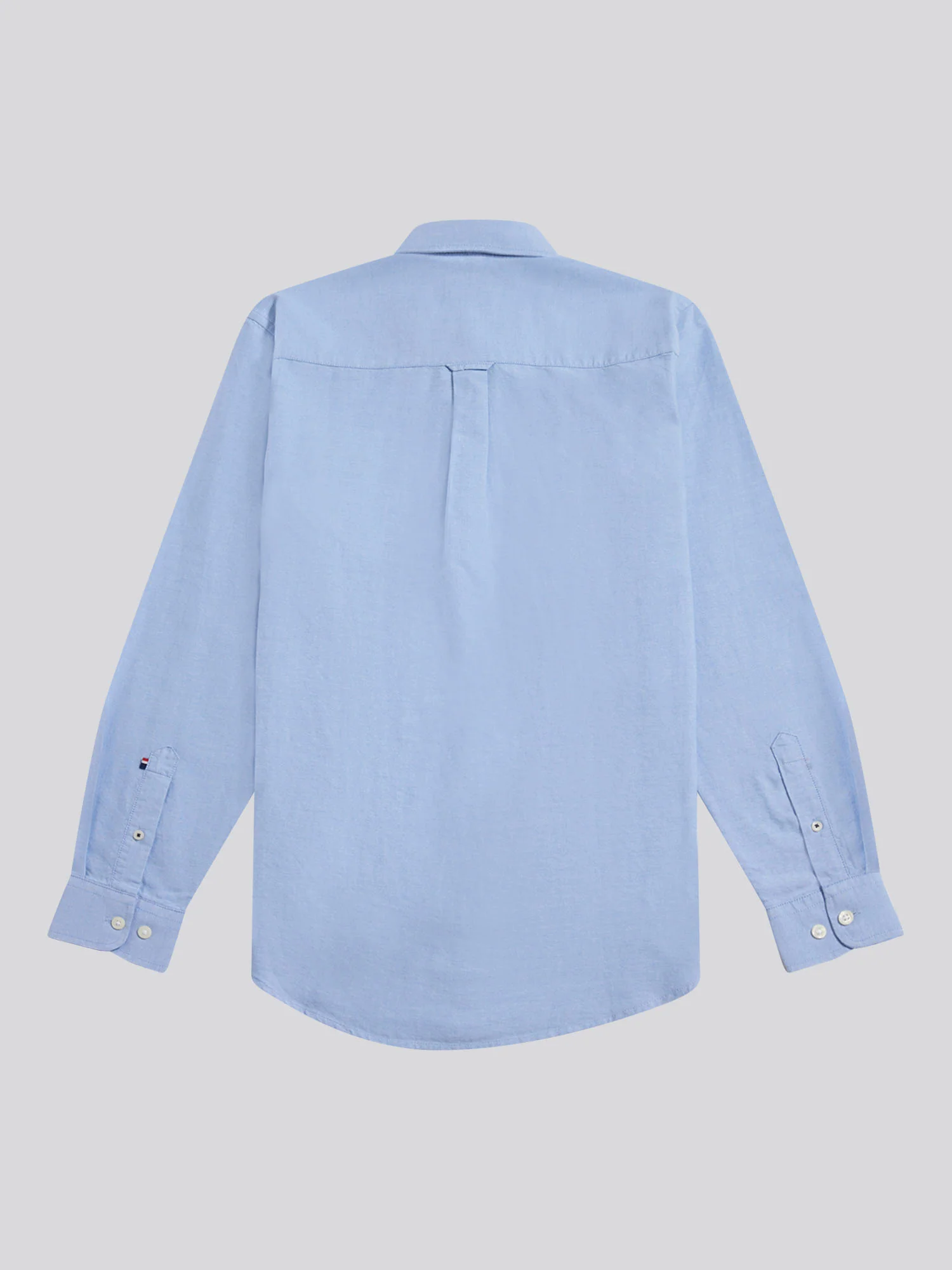 Mens Peached Oxford Shirt Blue Yonder - Image 6
