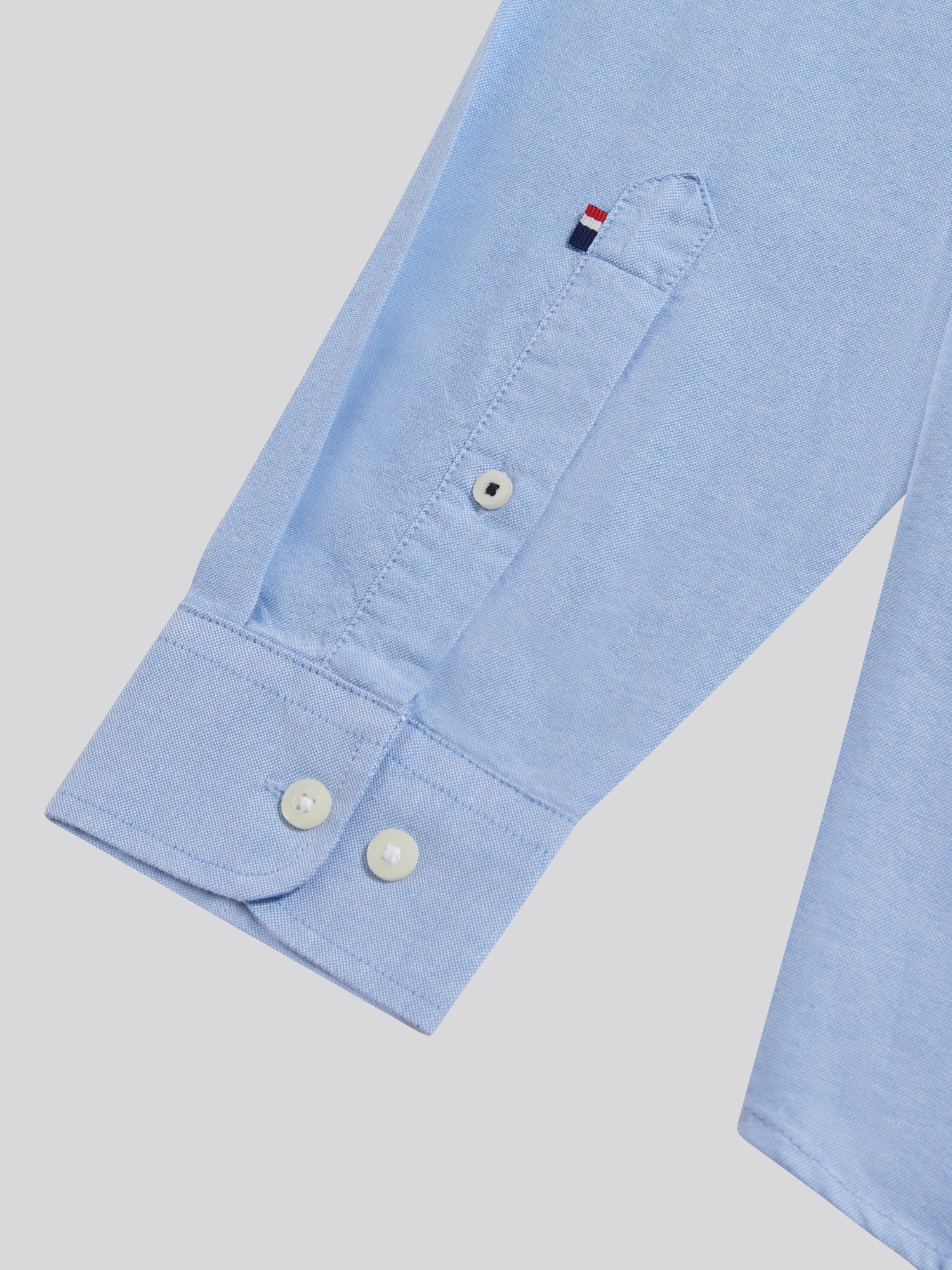 Mens Peached Oxford Shirt Blue Yonder - Image 8