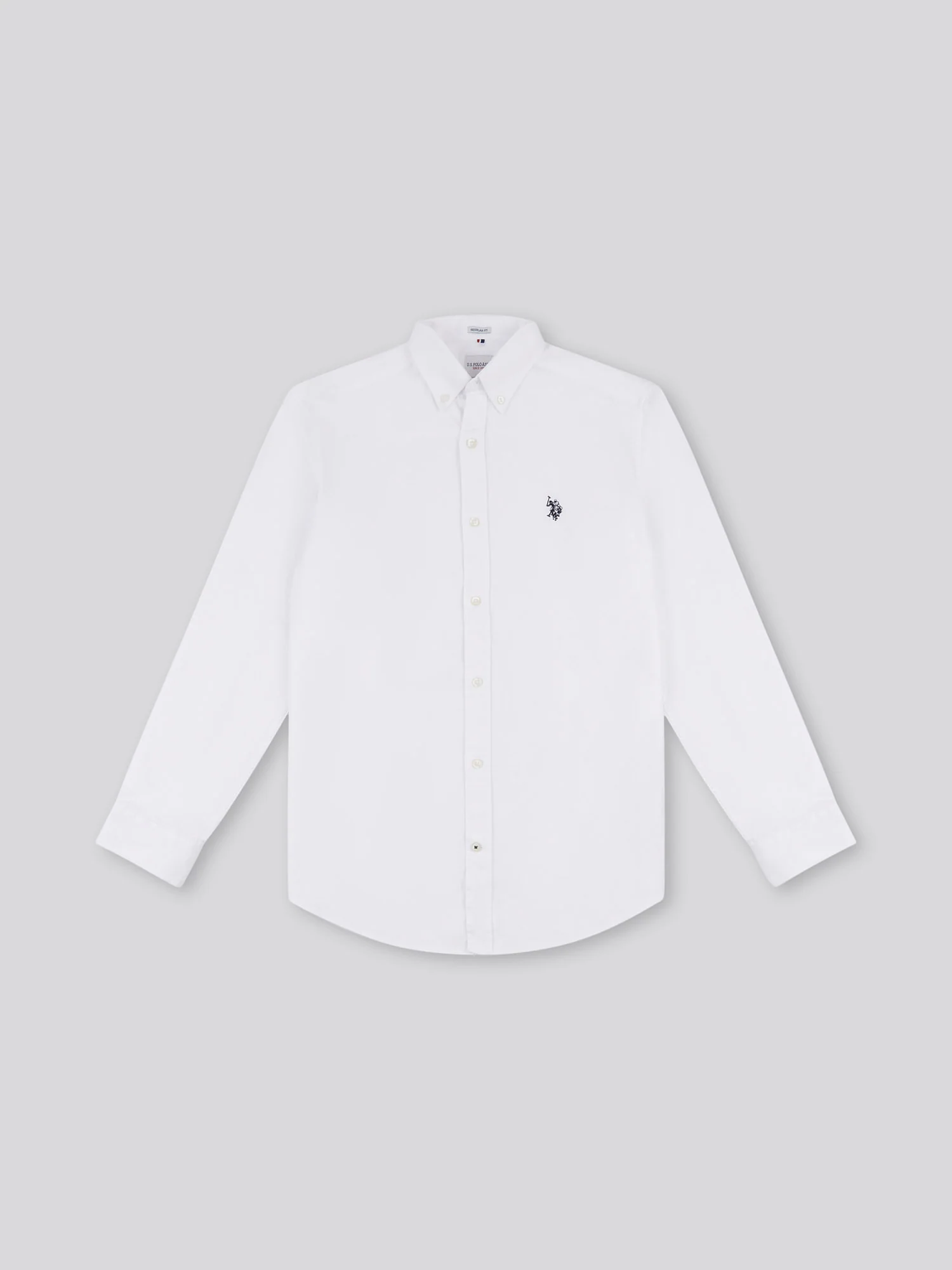 Mens Peached Oxford Shirt Bright White - Image 5