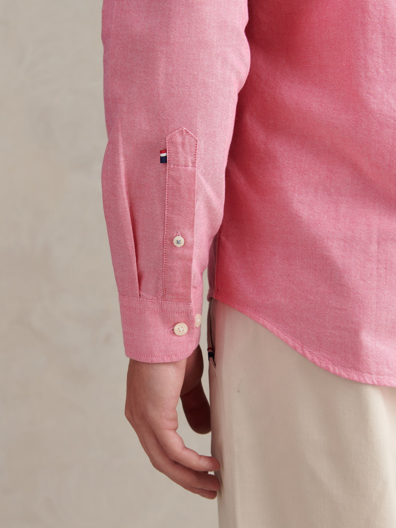 Mens Peached Oxford Shirt Chateau Rose - Image 5