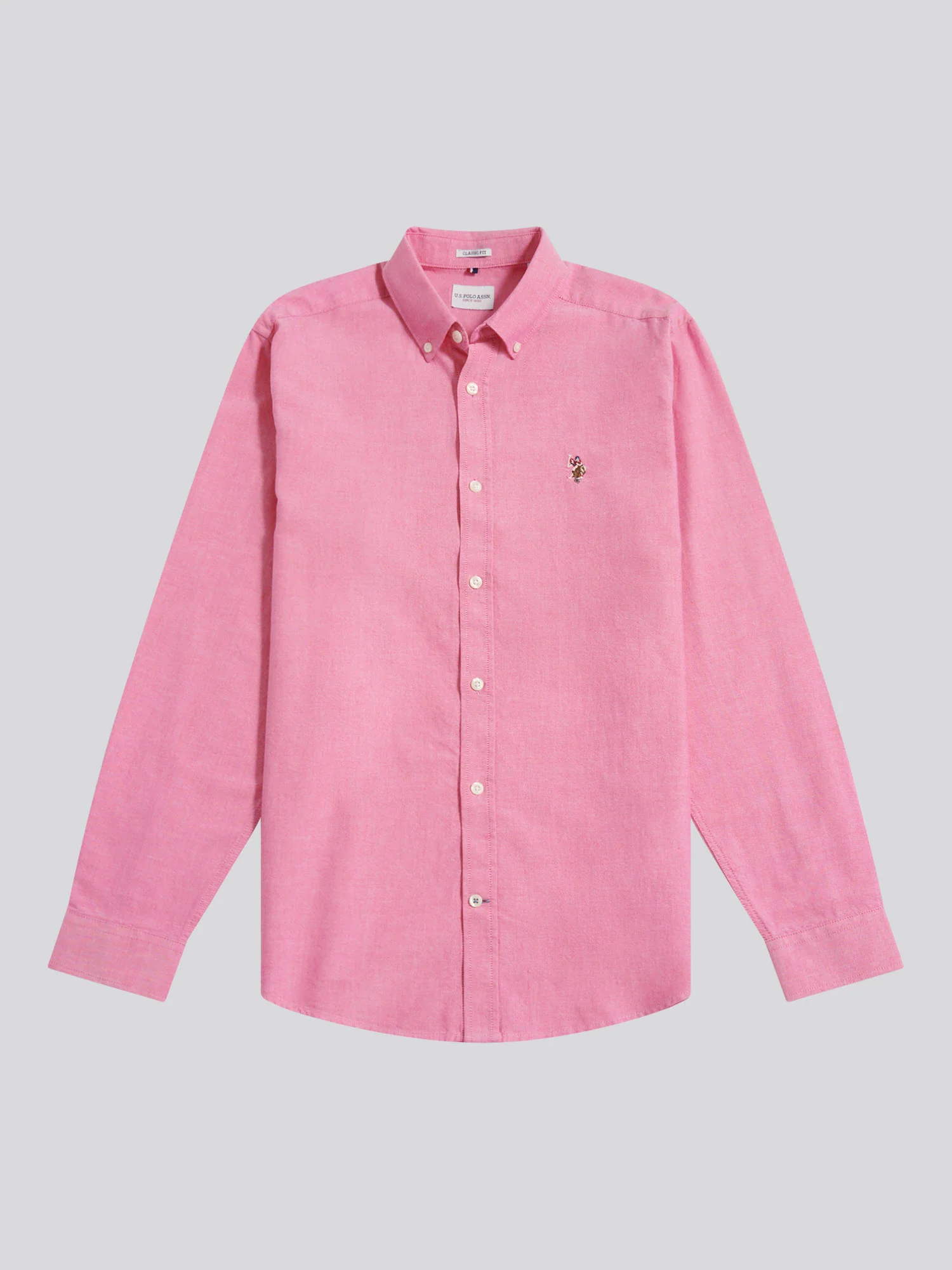 Mens Peached Oxford Shirt Chateau Rose - Image 7