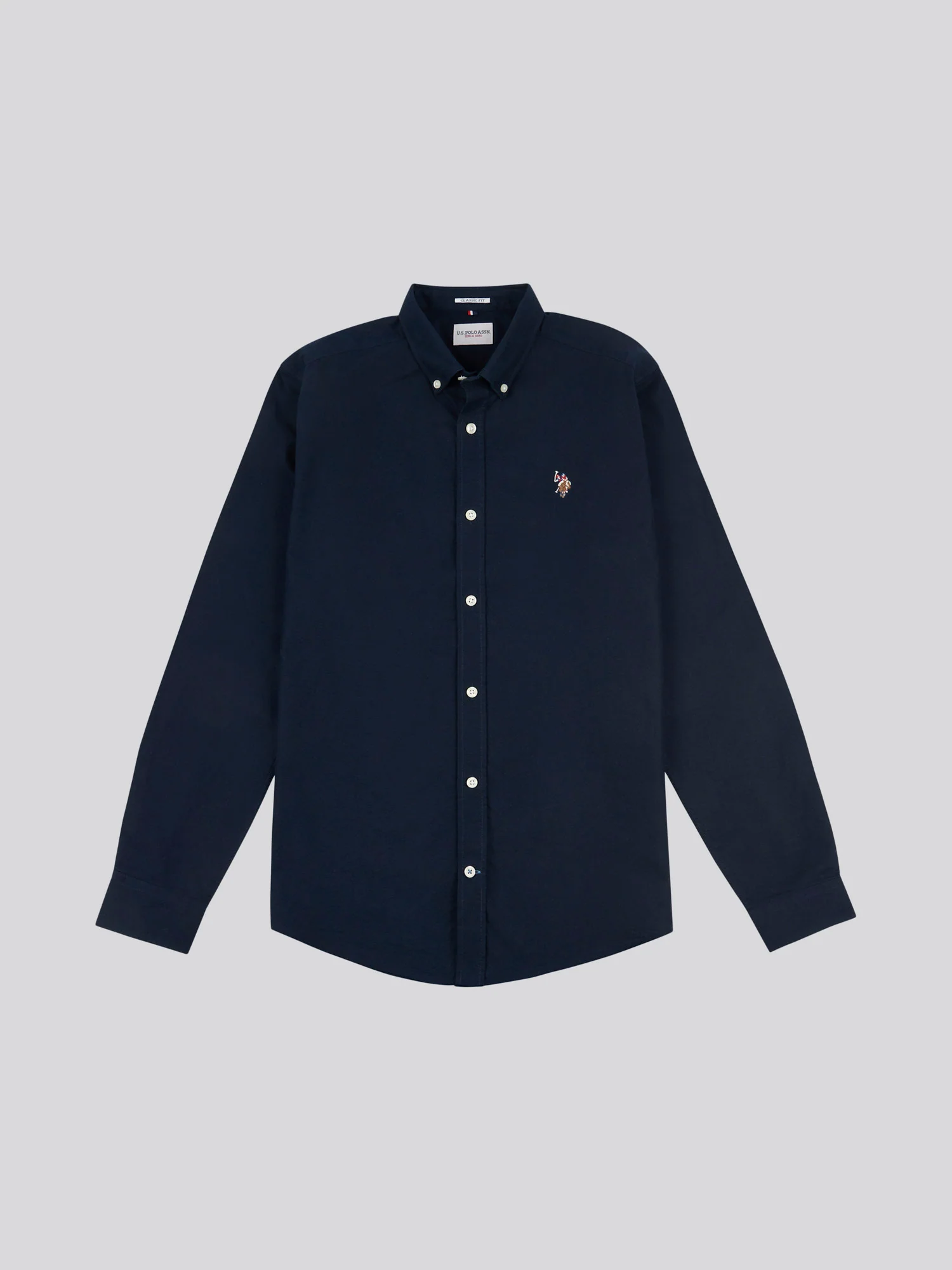 Mens Peached Oxford Shirt Dark Sapphire Navy - Image 5