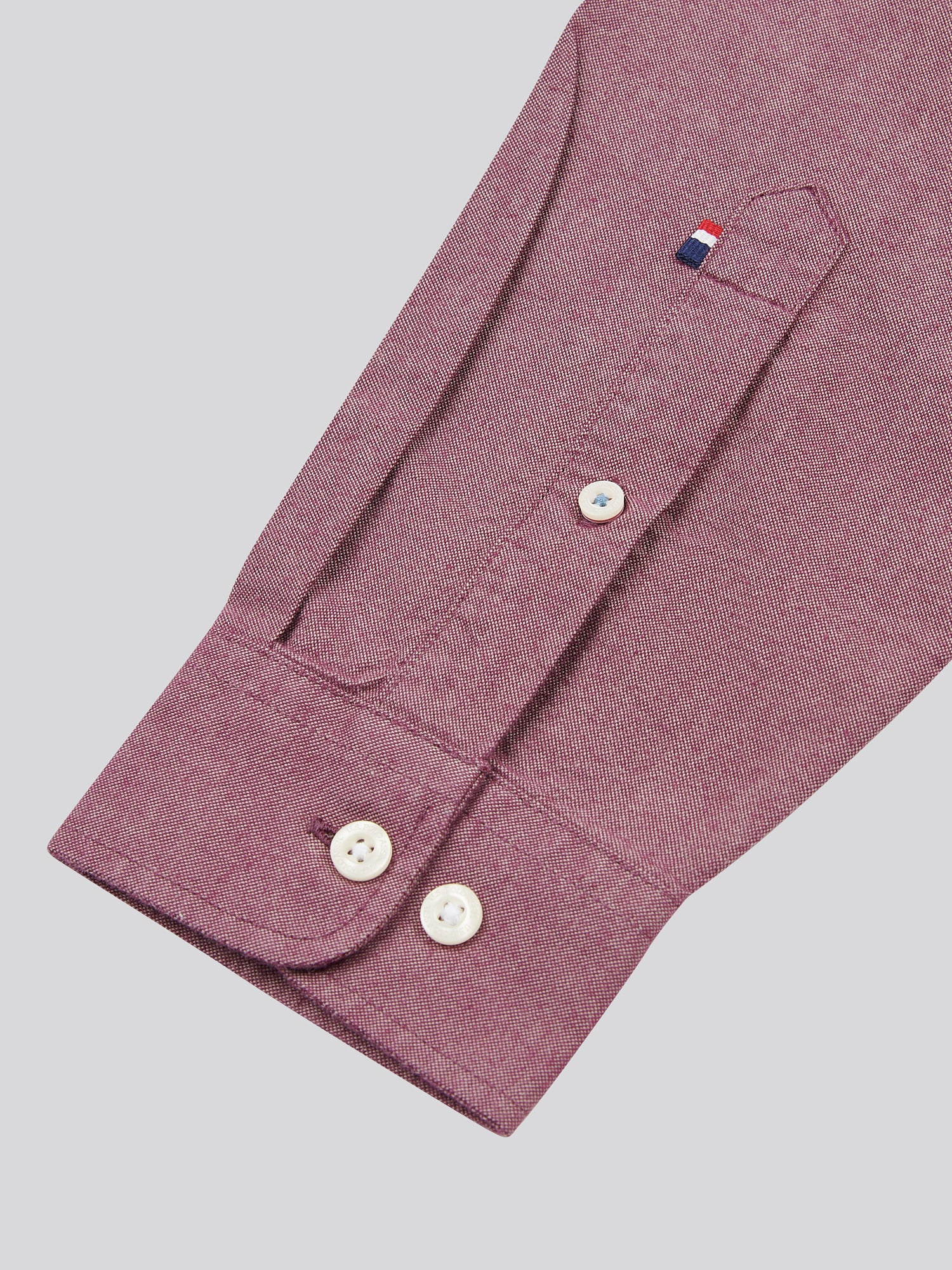 Mens Peached Oxford Shirt Grape Wine - Image 9