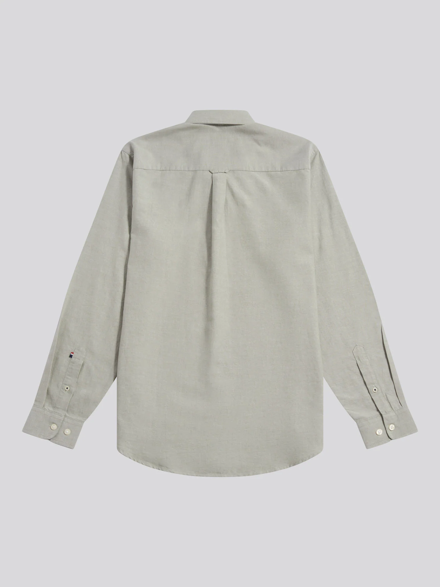 Mens Peached Oxford Shirt Sea Spray - Image 6